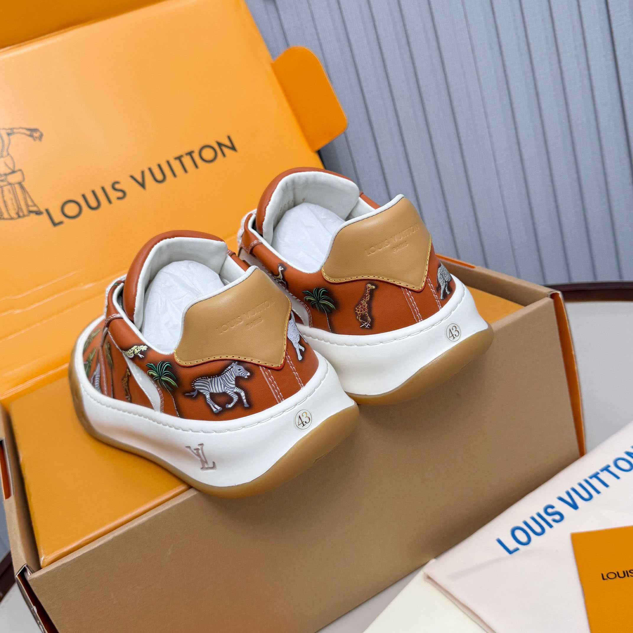 Louis Vuitton LV x The Darjeeling Limited LV Tilted Sneaker  1AJTL3 - DopestKickz