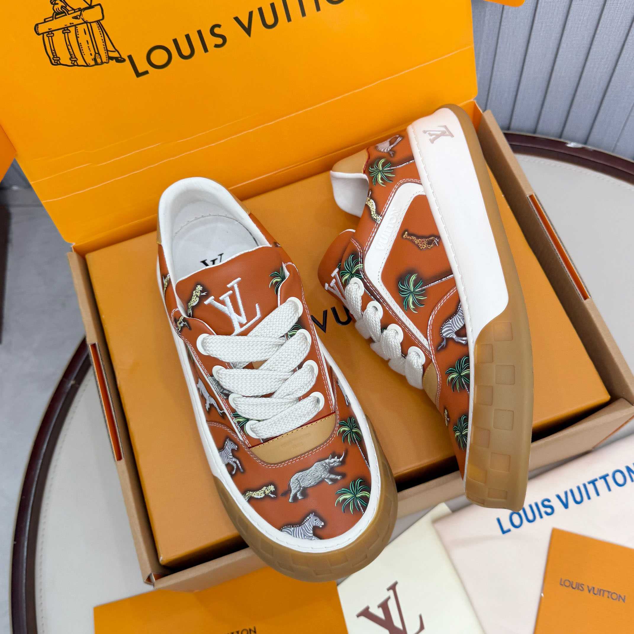 Louis Vuitton LV x The Darjeeling Limited LV Tilted Sneaker  1AJTL3 - DopestKickz
