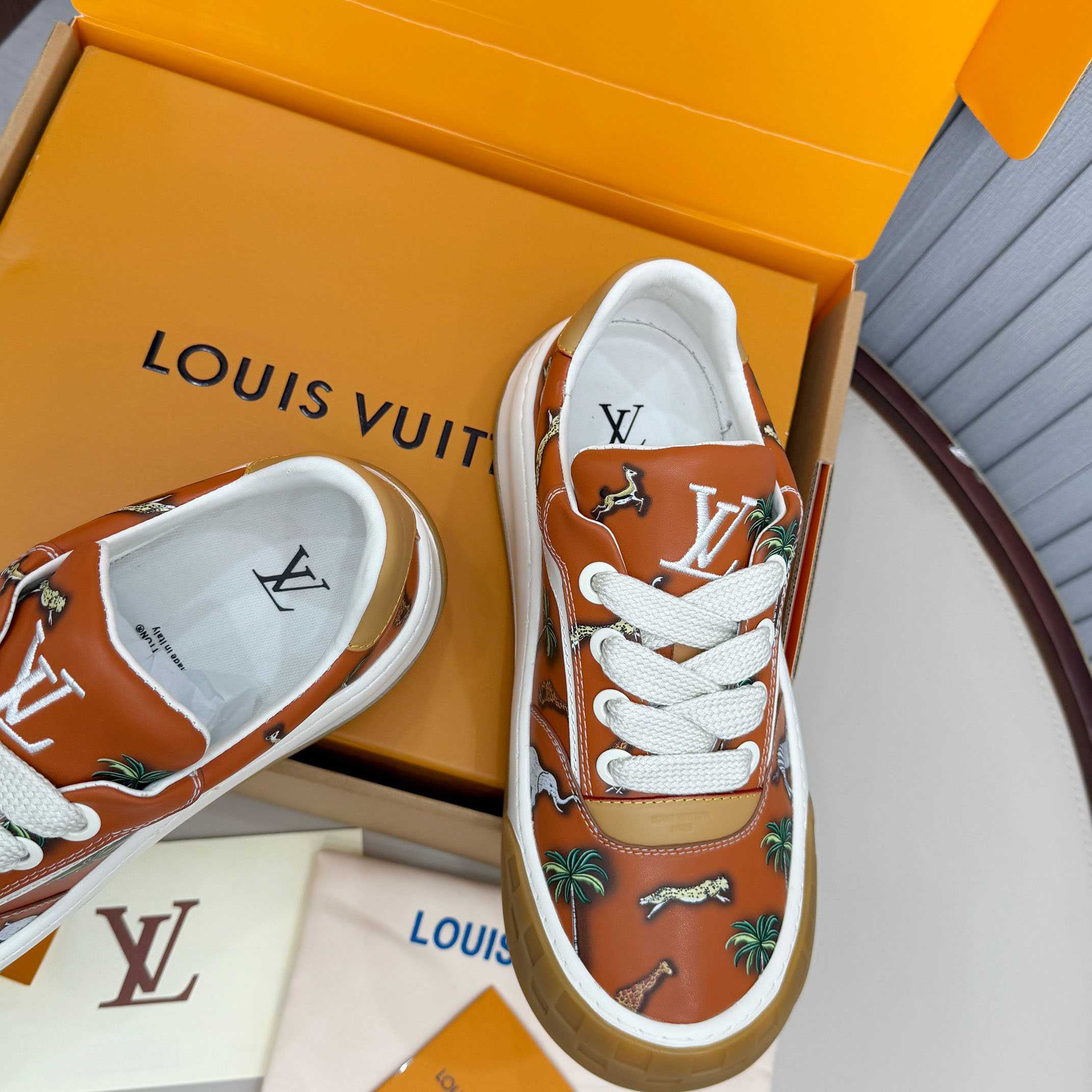 Louis Vuitton LV x The Darjeeling Limited LV Tilted Sneaker  1AJTL3 - DopestKickz
