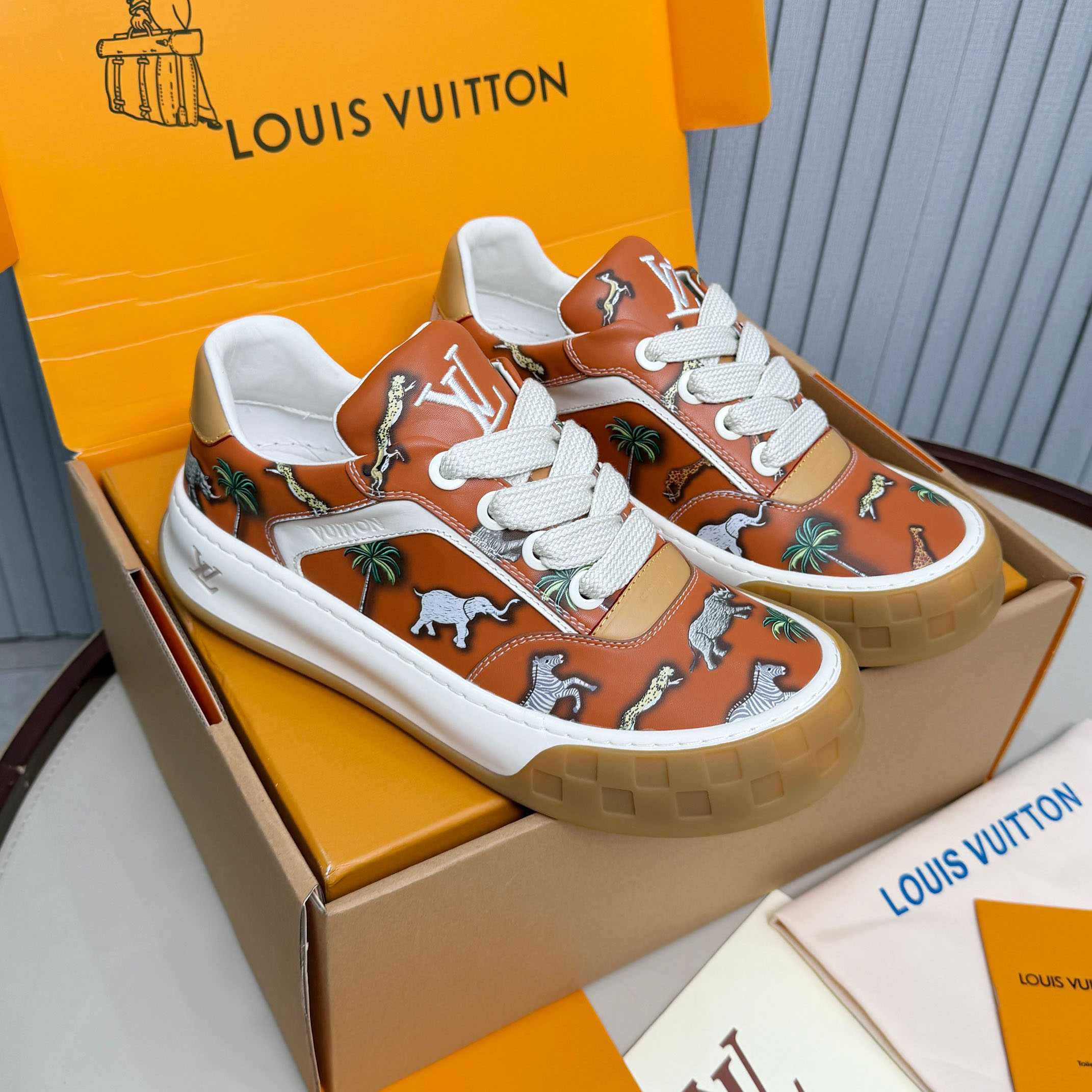 Louis Vuitton LV x The Darjeeling Limited LV Tilted Sneaker  1AJTL3 - DopestKickz