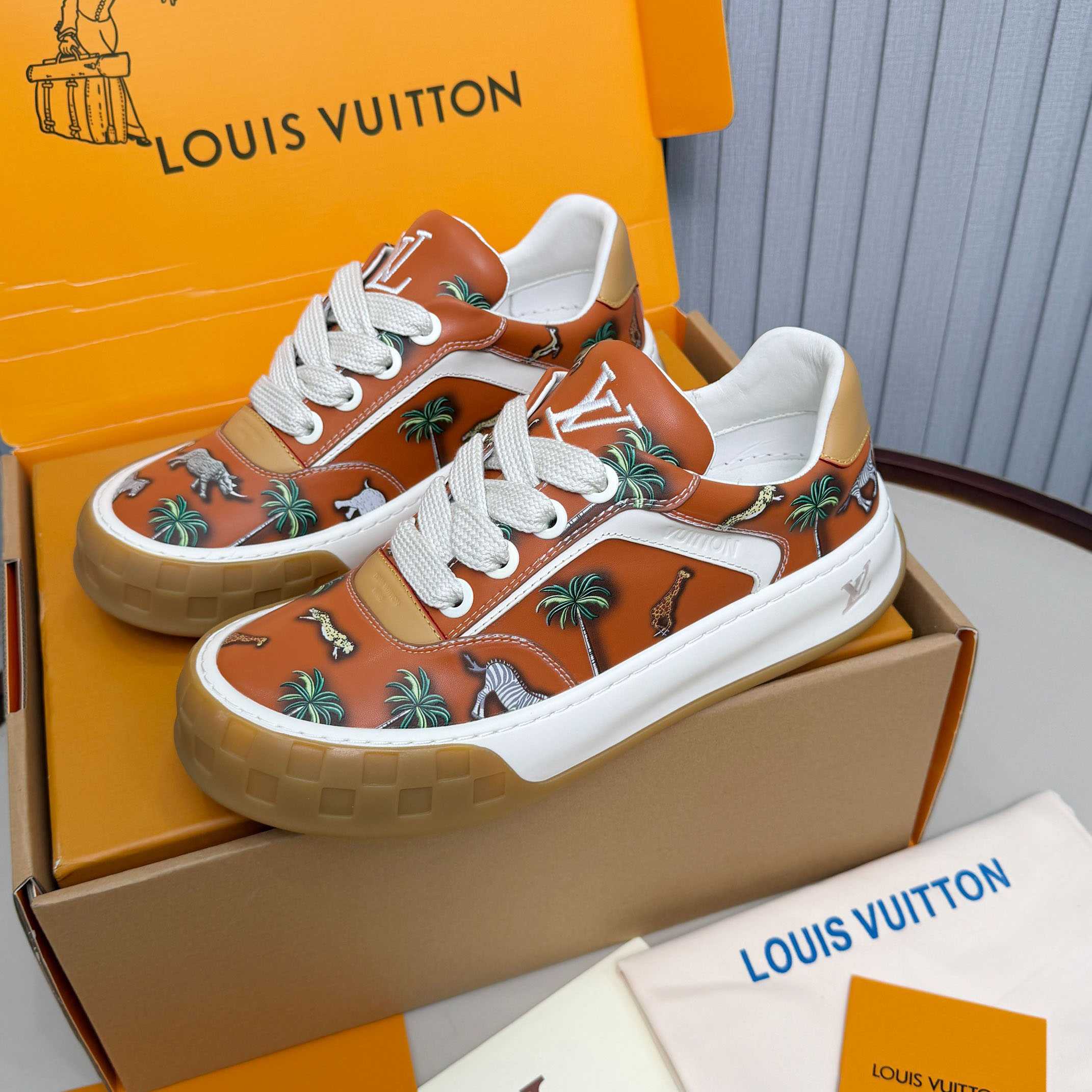 Louis Vuitton LV x The Darjeeling Limited LV Tilted Sneaker  1AJTL3 - DopestKickz