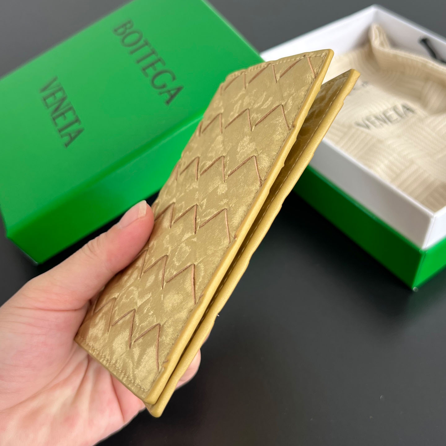 Bottega Veneta Intrecciato Passport Case - DopestKickz