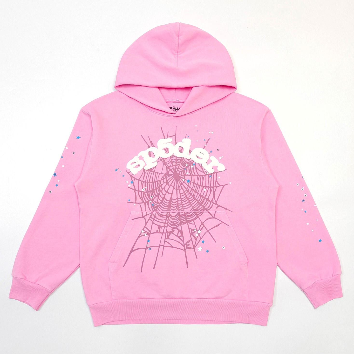 Sp5der OG Web Hoodie 'Pink' - DopestKickz