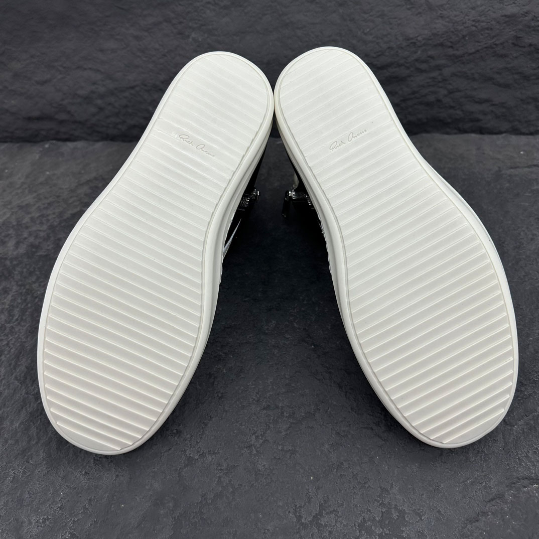 Rick Owens Chrome Hearts x Rick Owens Geobasket High 'Black' - DopestKickz