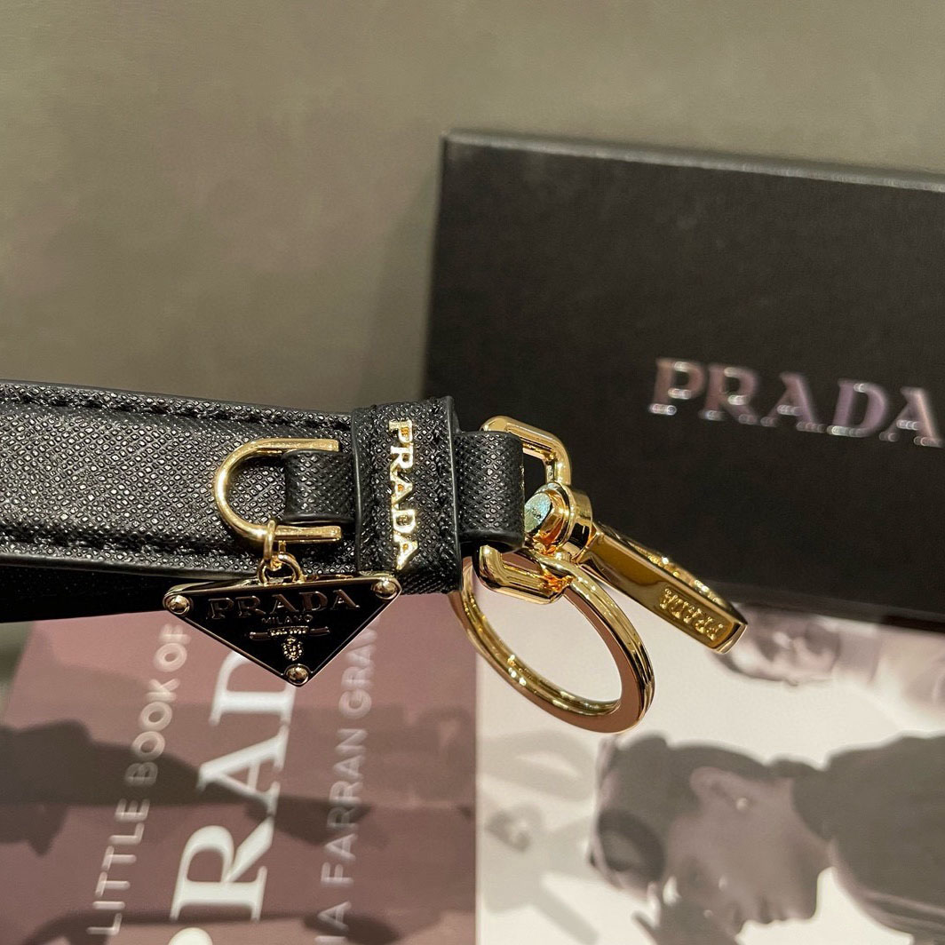Prada Saffiano Leather Keychain - DopestKickz
