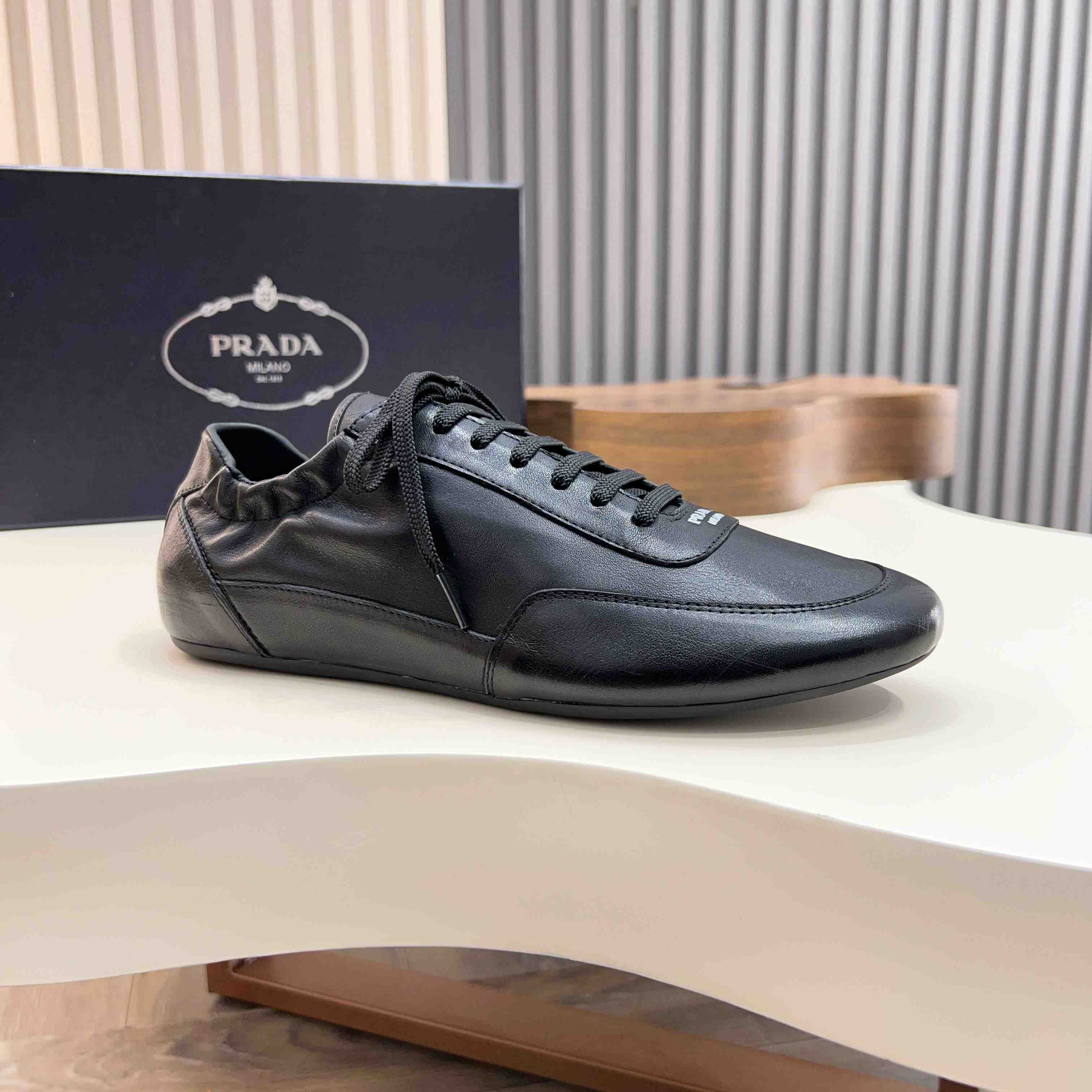 Prada Collapse Leather Sneakers - DopestKickz