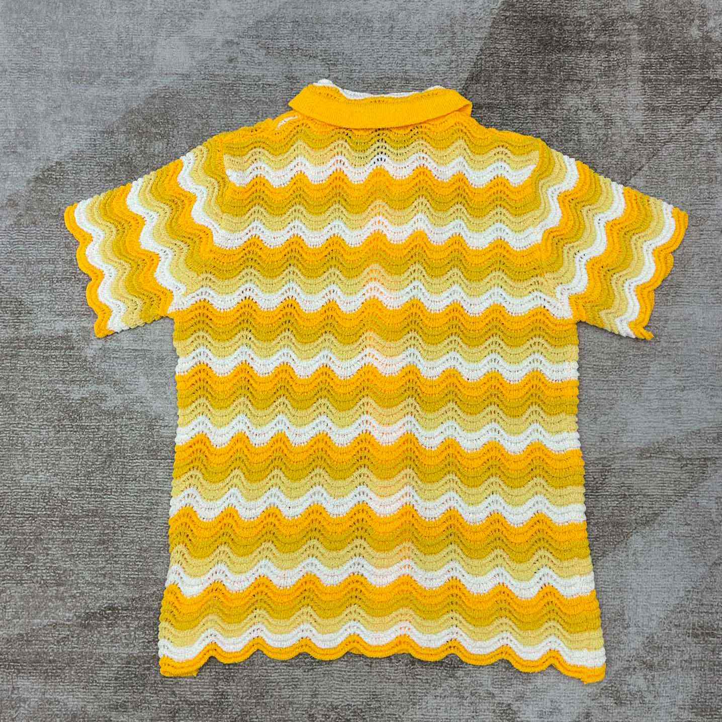 Casablanca Wavy Gradient Open Knit Shirt D009 - DopestKickz