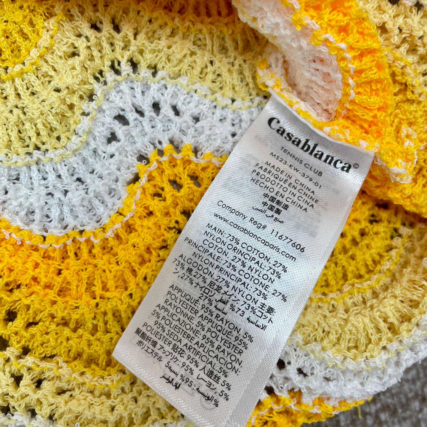 Casablanca Wavy Gradient Open Knit Shirt D009 - DopestKickz