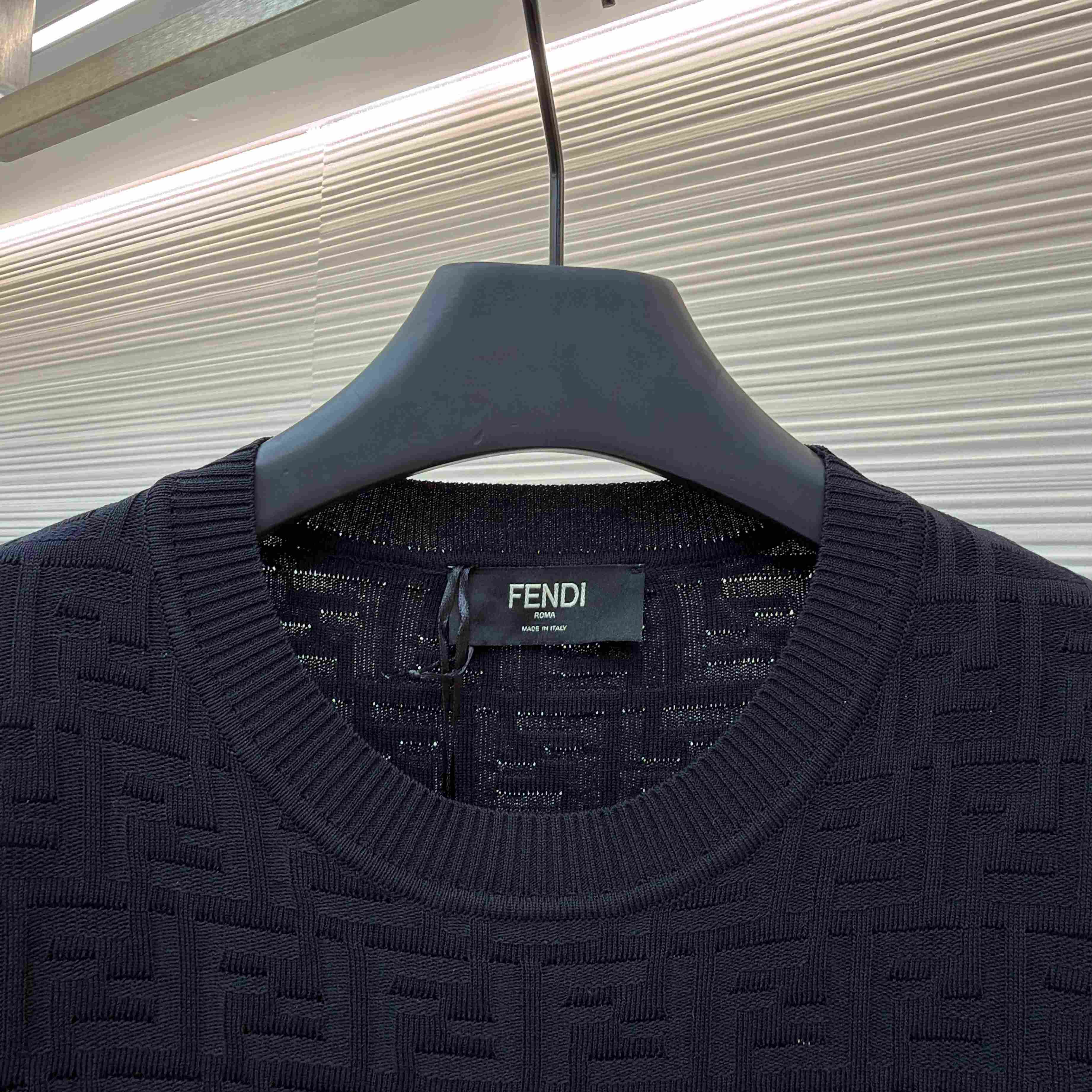 Fendi  Black FF Cotton Pullover - DopestKickz