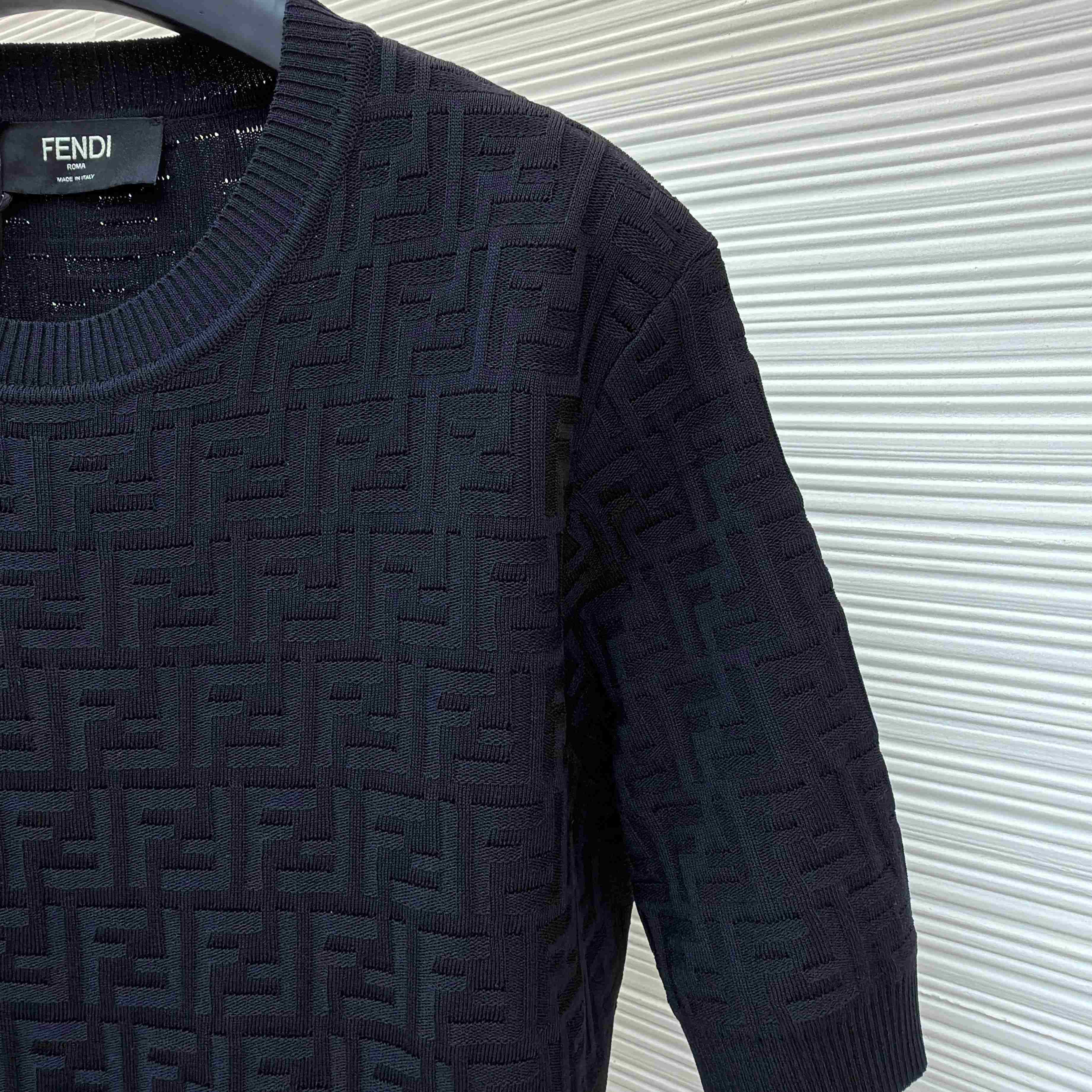 Fendi  Black FF Cotton Pullover - DopestKickz