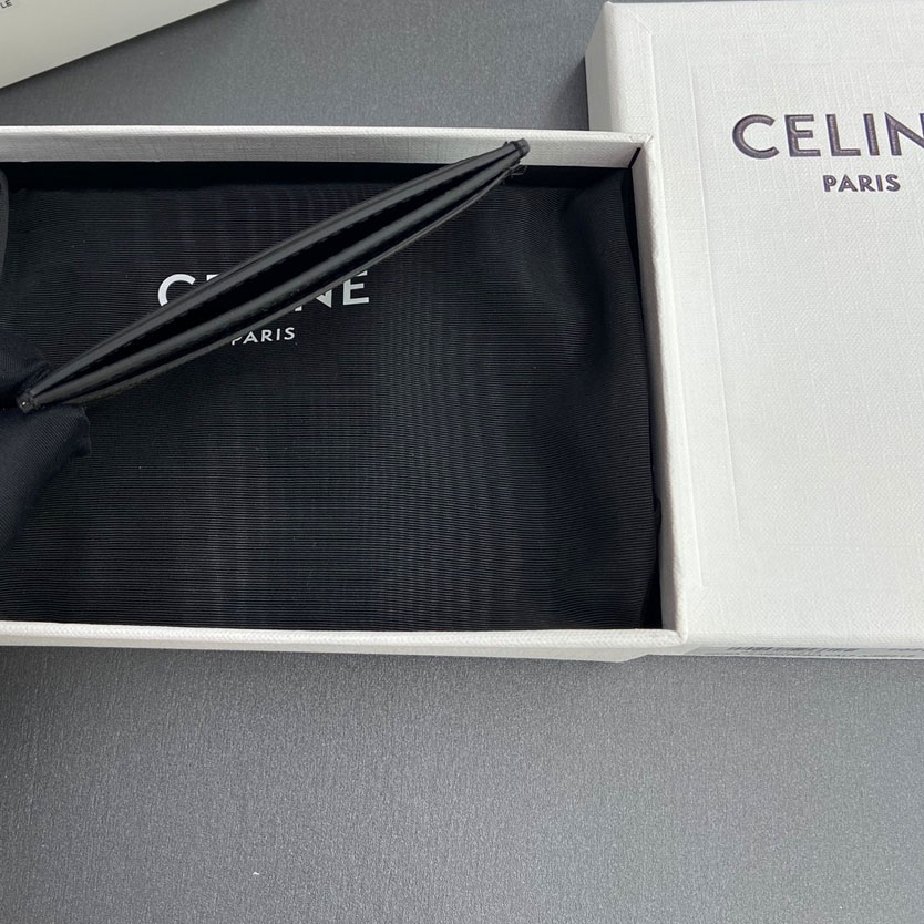 Celine Plain Card Holder IN Triomphe Canvas And Calfskin - DopestKickz