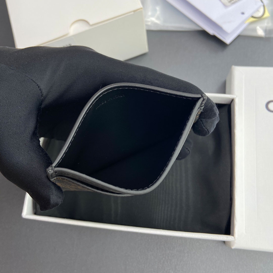 Celine Plain Card Holder IN Triomphe Canvas And Calfskin - DopestKickz