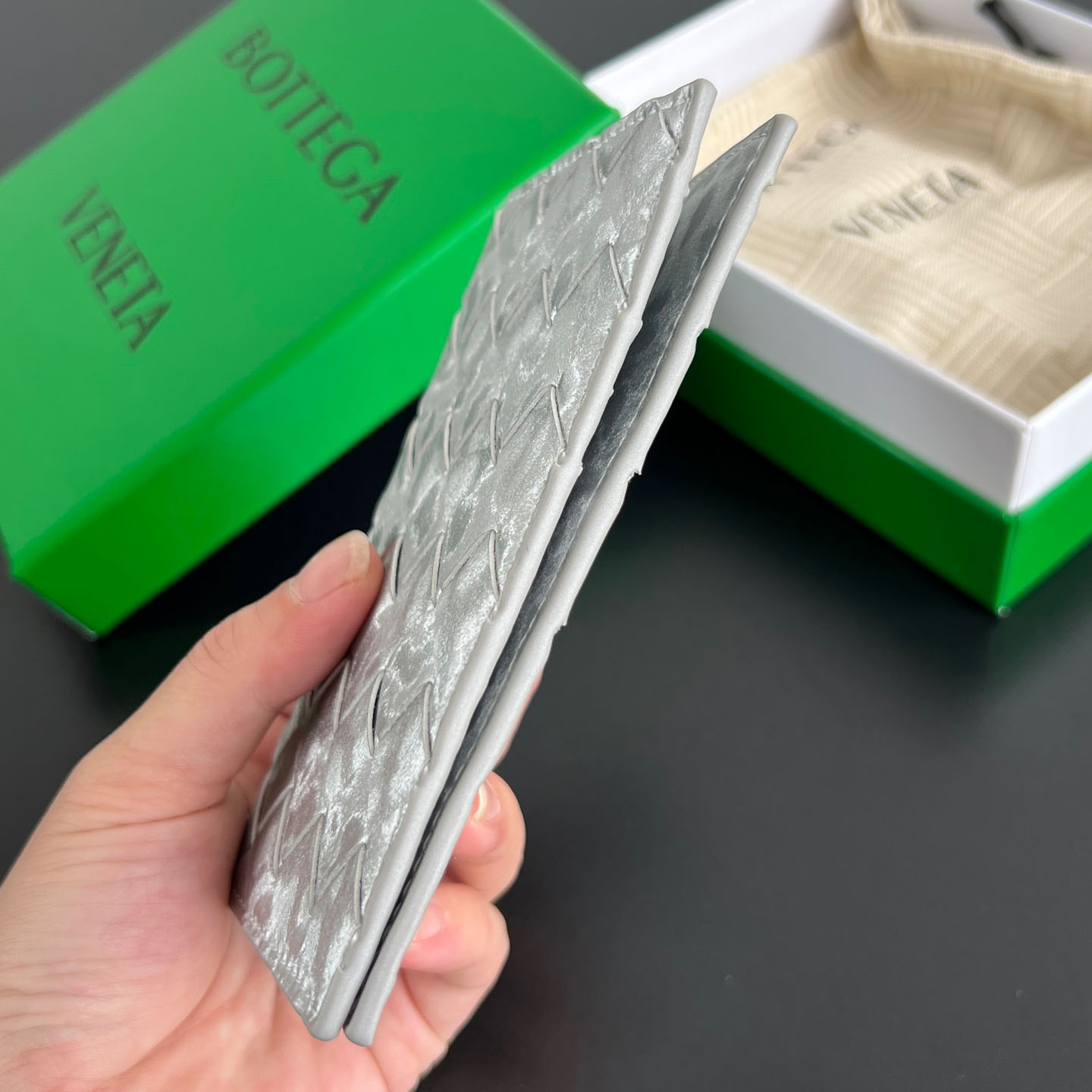 Bottega Veneta Intrecciato Passport Case - DopestKickz