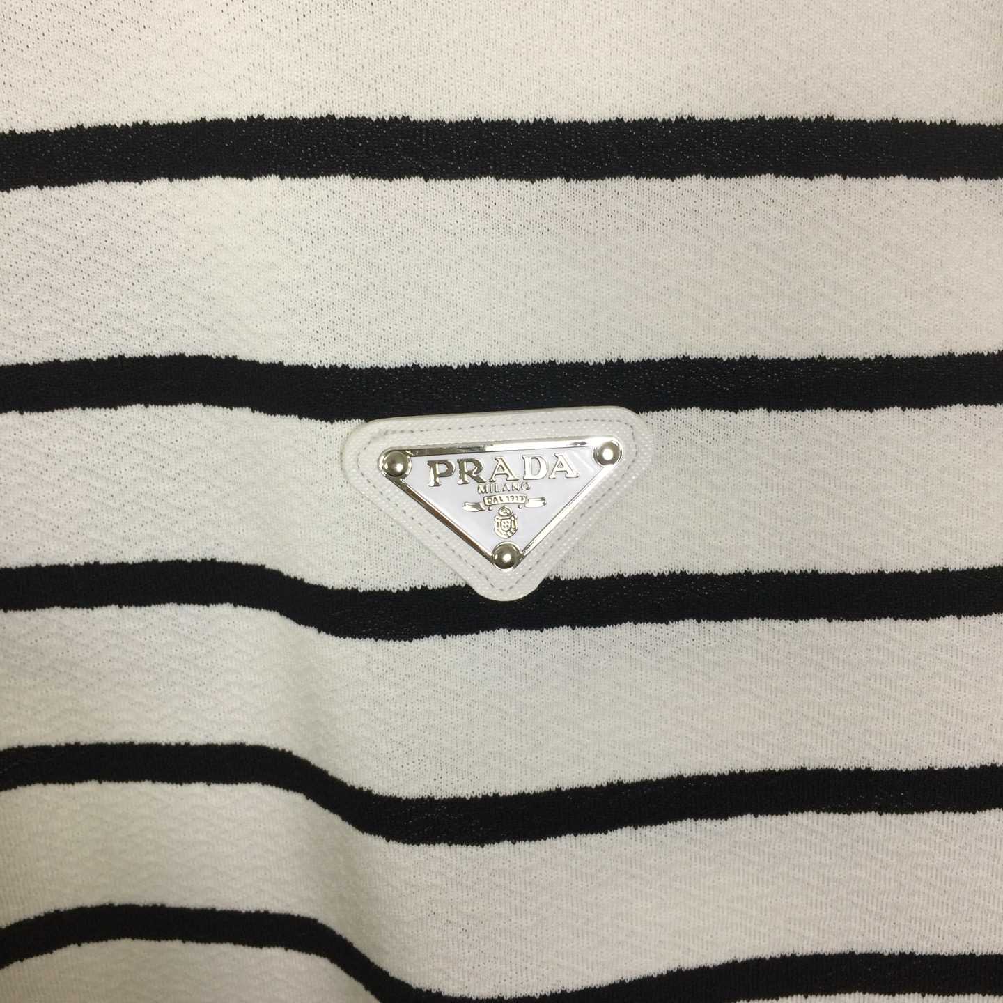 Prada Striped Short Sleeve Cotton T-Shirt - DopestKickz