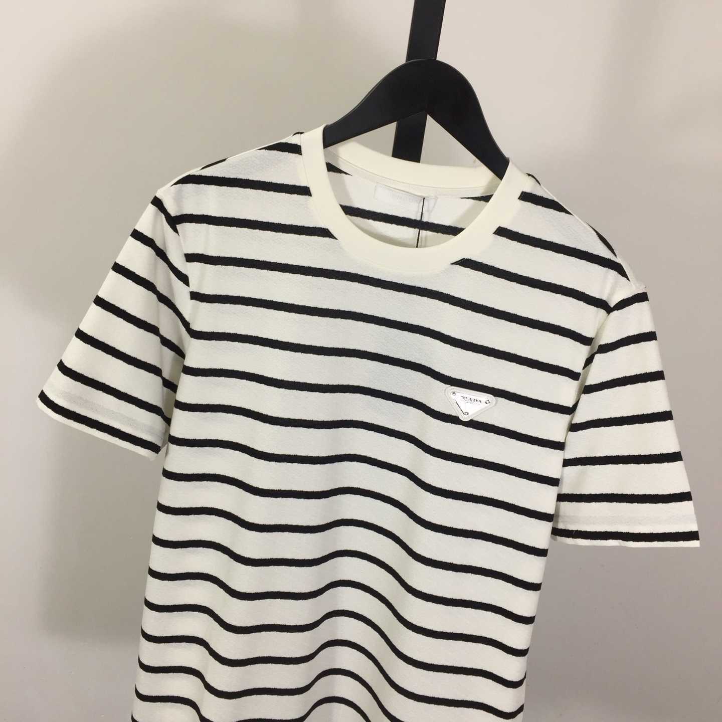 Prada Striped Short Sleeve Cotton T-Shirt - DopestKickz