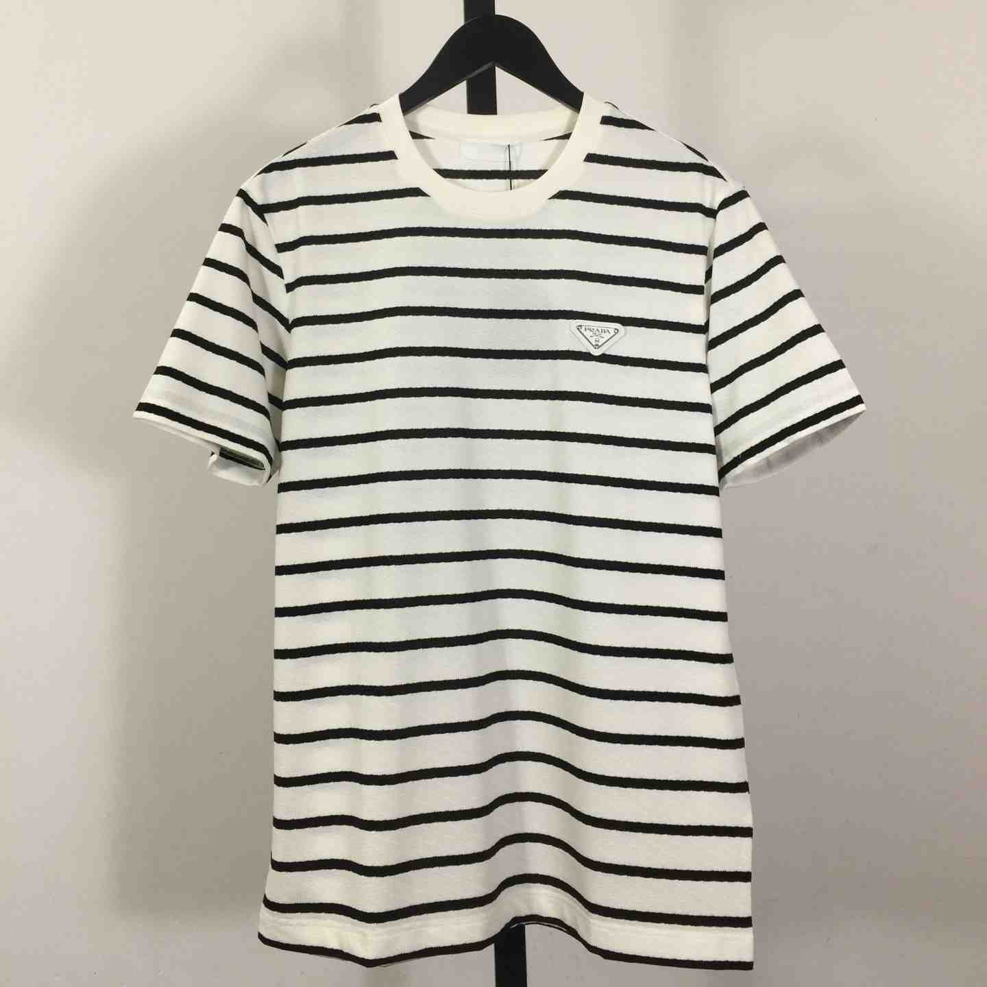Prada Striped Short Sleeve Cotton T-Shirt - DopestKickz