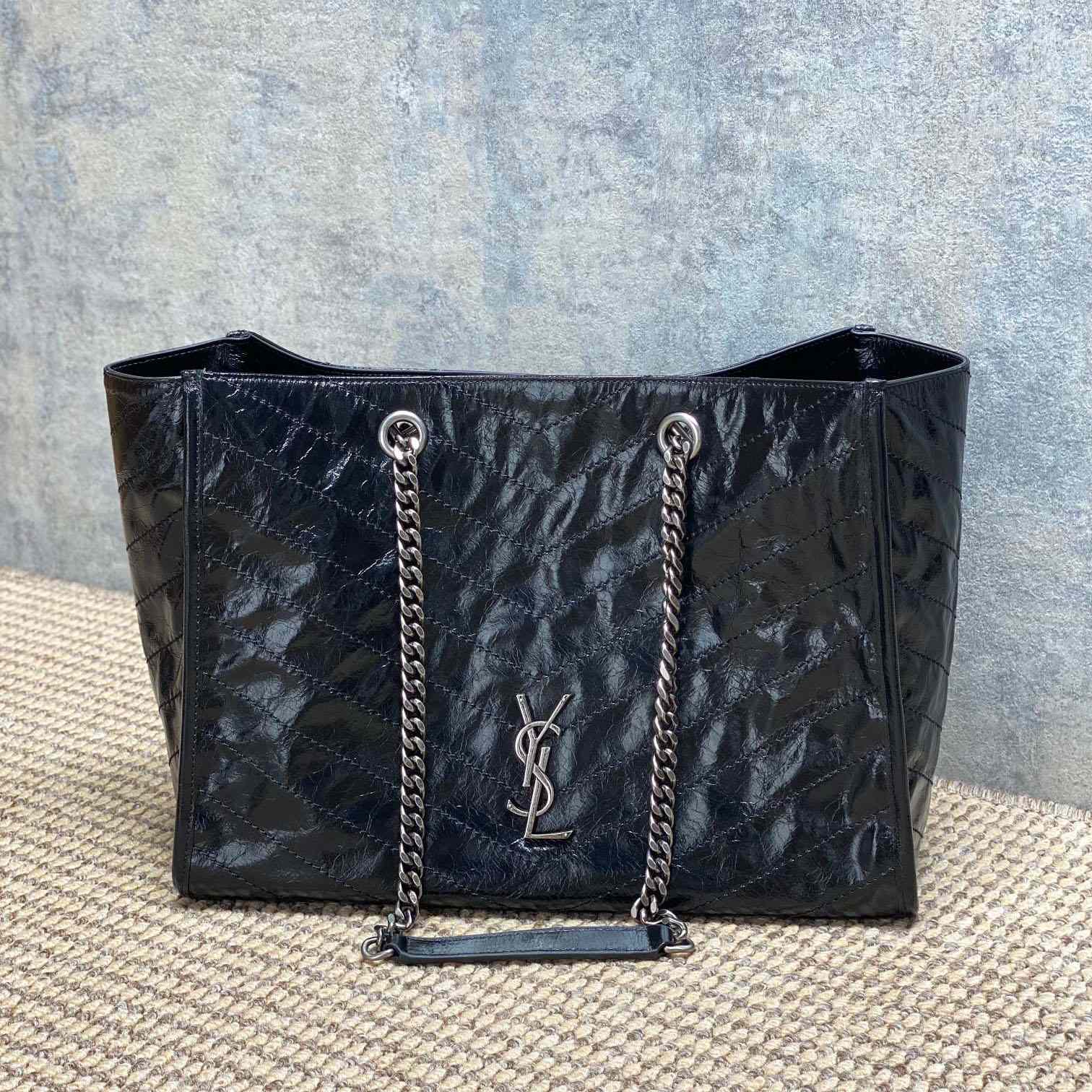 Saint Laurent Niki Textured-Leather Tote - DopestKickz