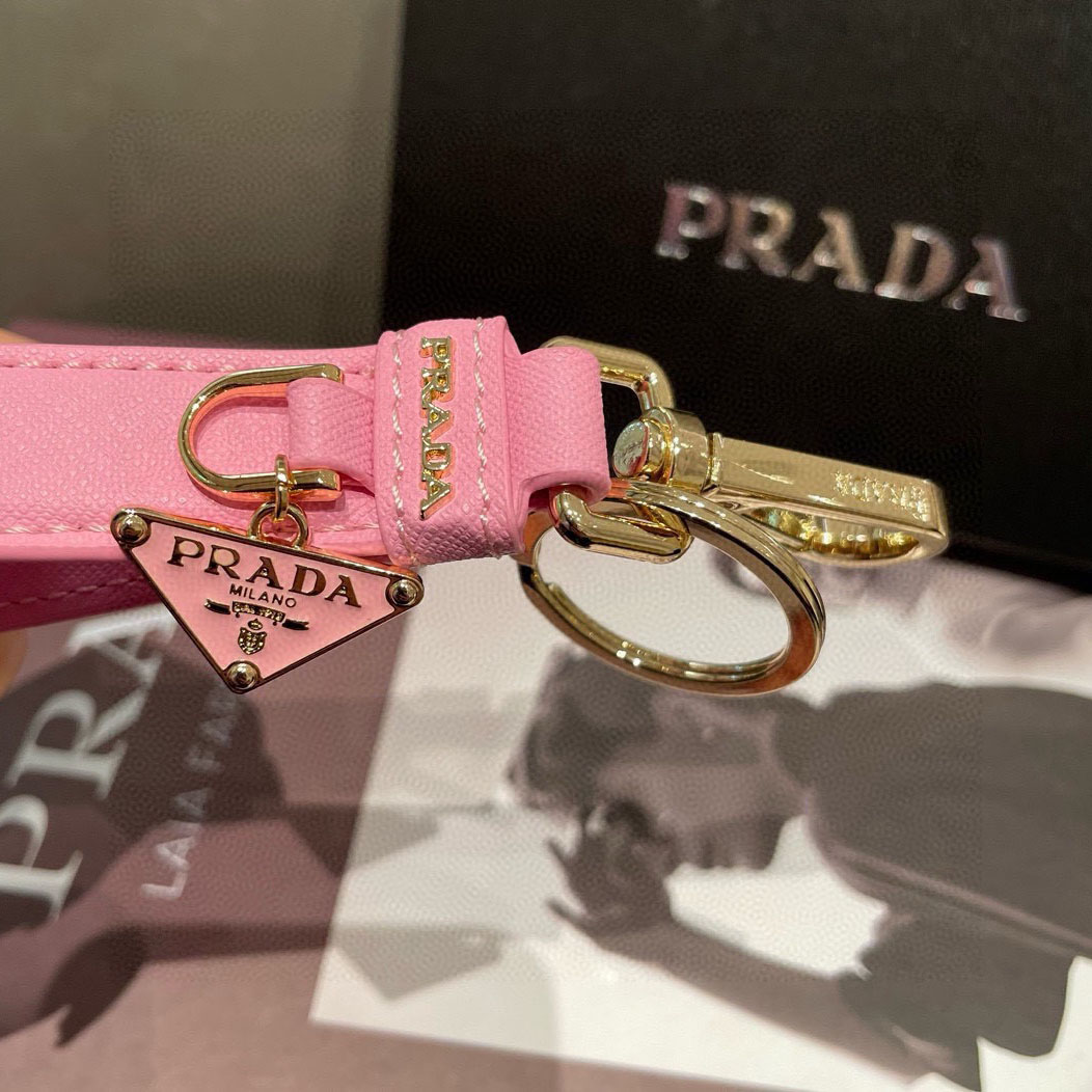 Prada Saffiano Leather Keychain - DopestKickz