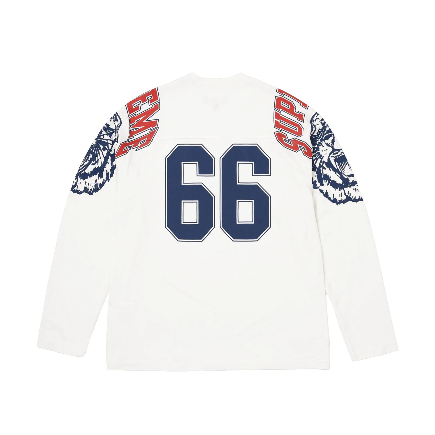 Supreme Mascot Long-Sleeve Football Top 'White' - DopestKickz
