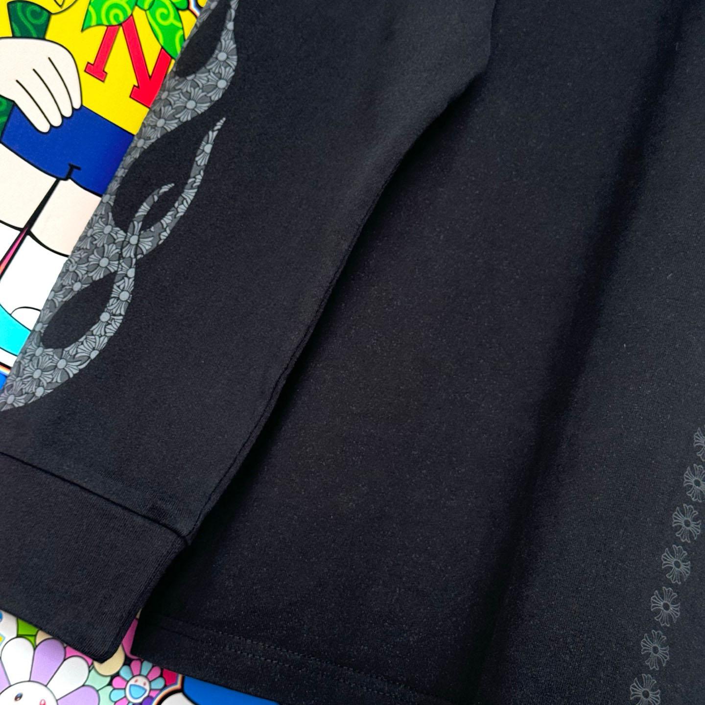 Chrome Hearts Vintage Cross Flame L/S T-Shirt - DopestKickz