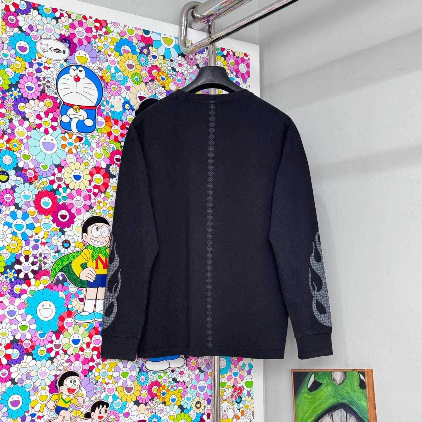 Chrome Hearts Vintage Cross Flame L/S T-Shirt - DopestKickz