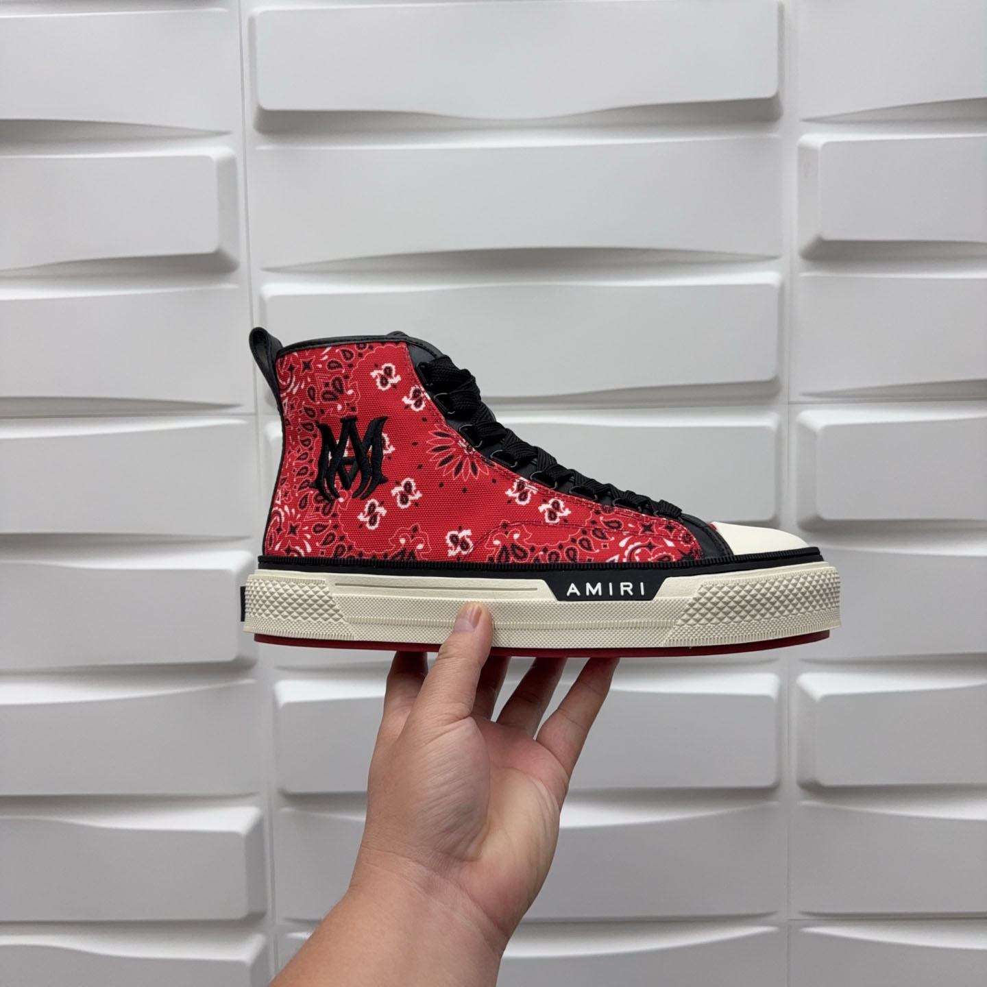 Amiri M.A. Logo Court High 'Bandana - Red' - DopestKickz