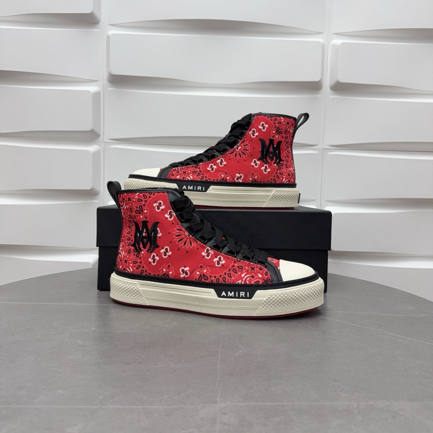 Amiri M.A. Logo Court High 'Bandana - Red' - DopestKickz
