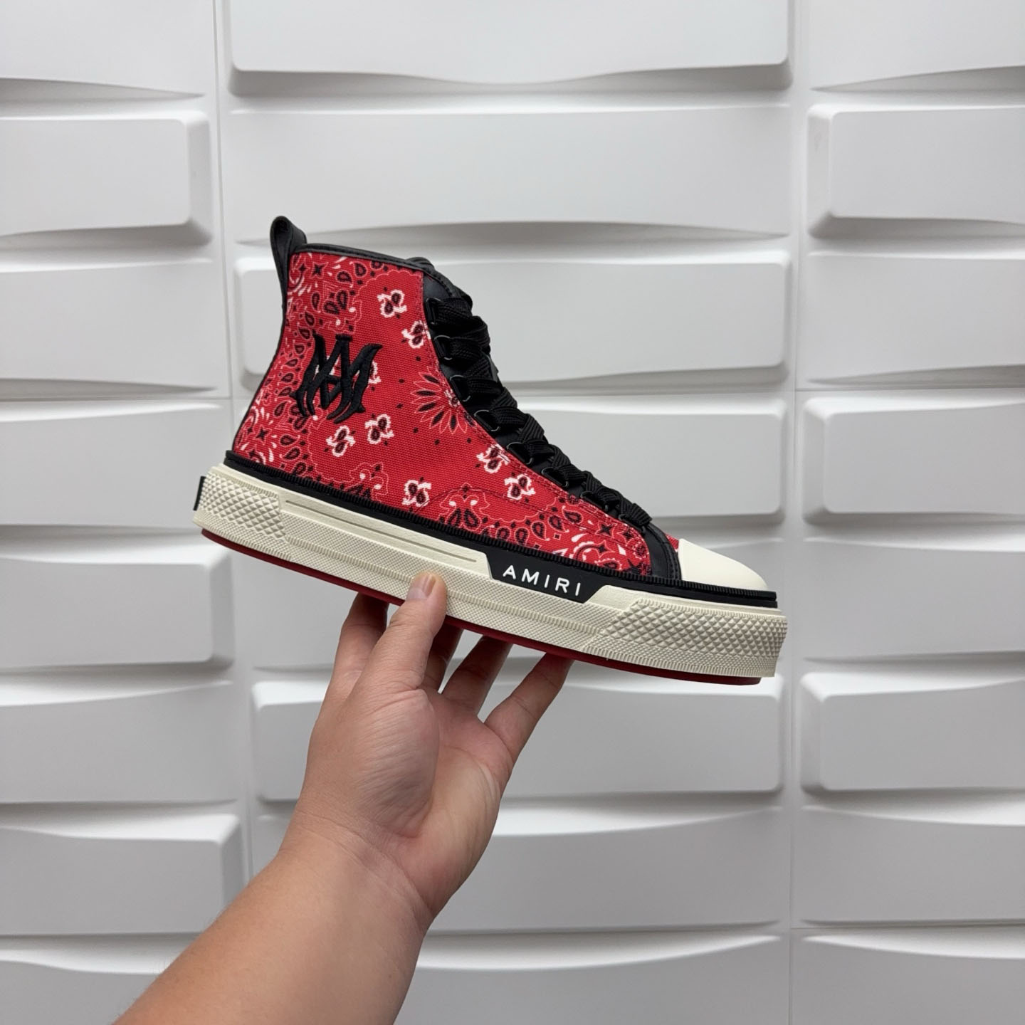 Amiri M.A. Logo Court High 'Bandana - Red' - DopestKickz