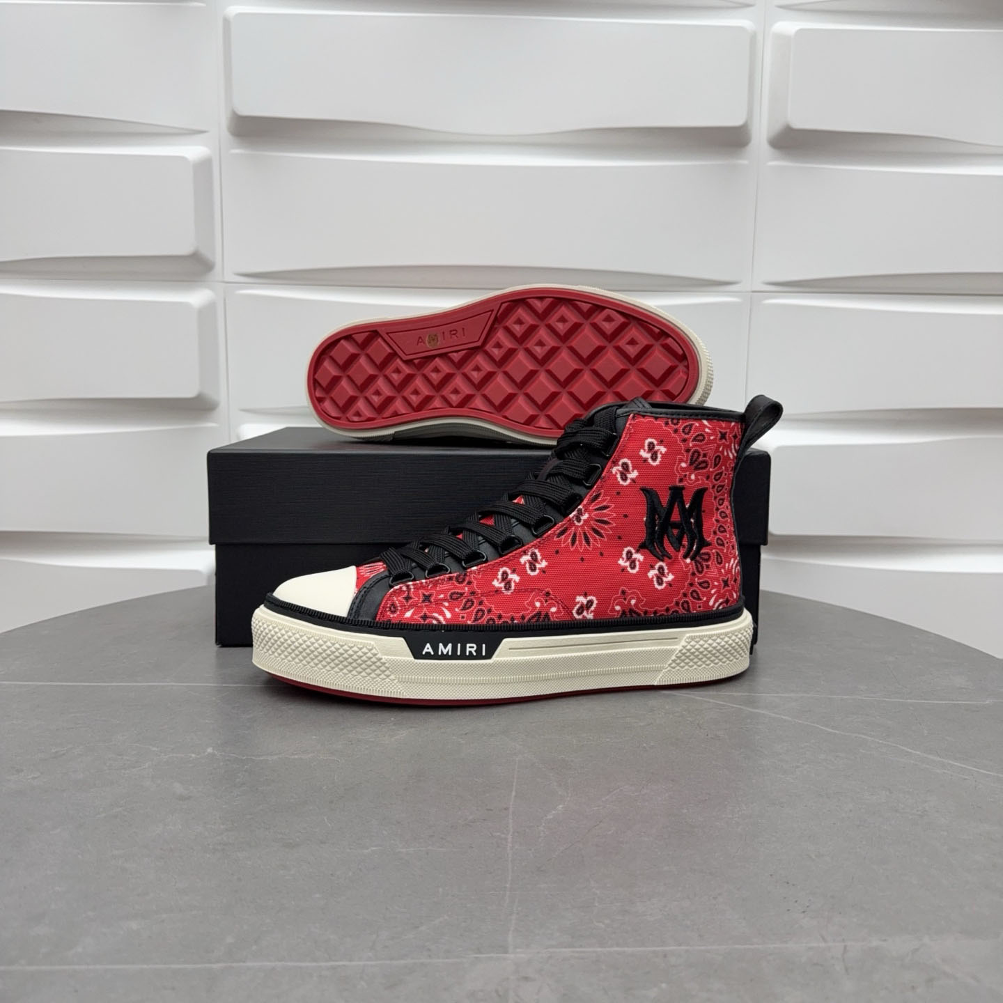 Amiri M.A. Logo Court High 'Bandana - Red' - DopestKickz