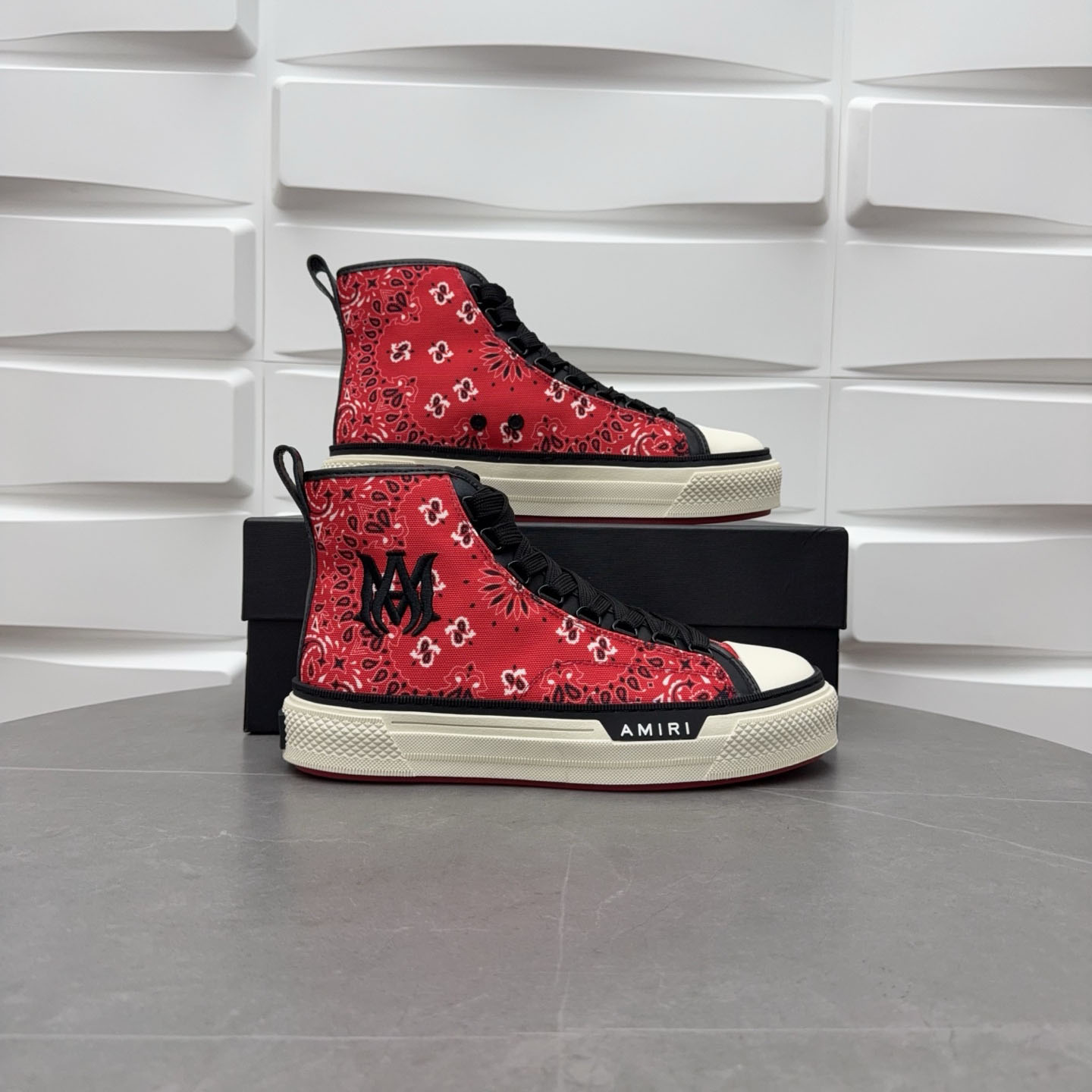 Amiri M.A. Logo Court High 'Bandana - Red' - DopestKickz