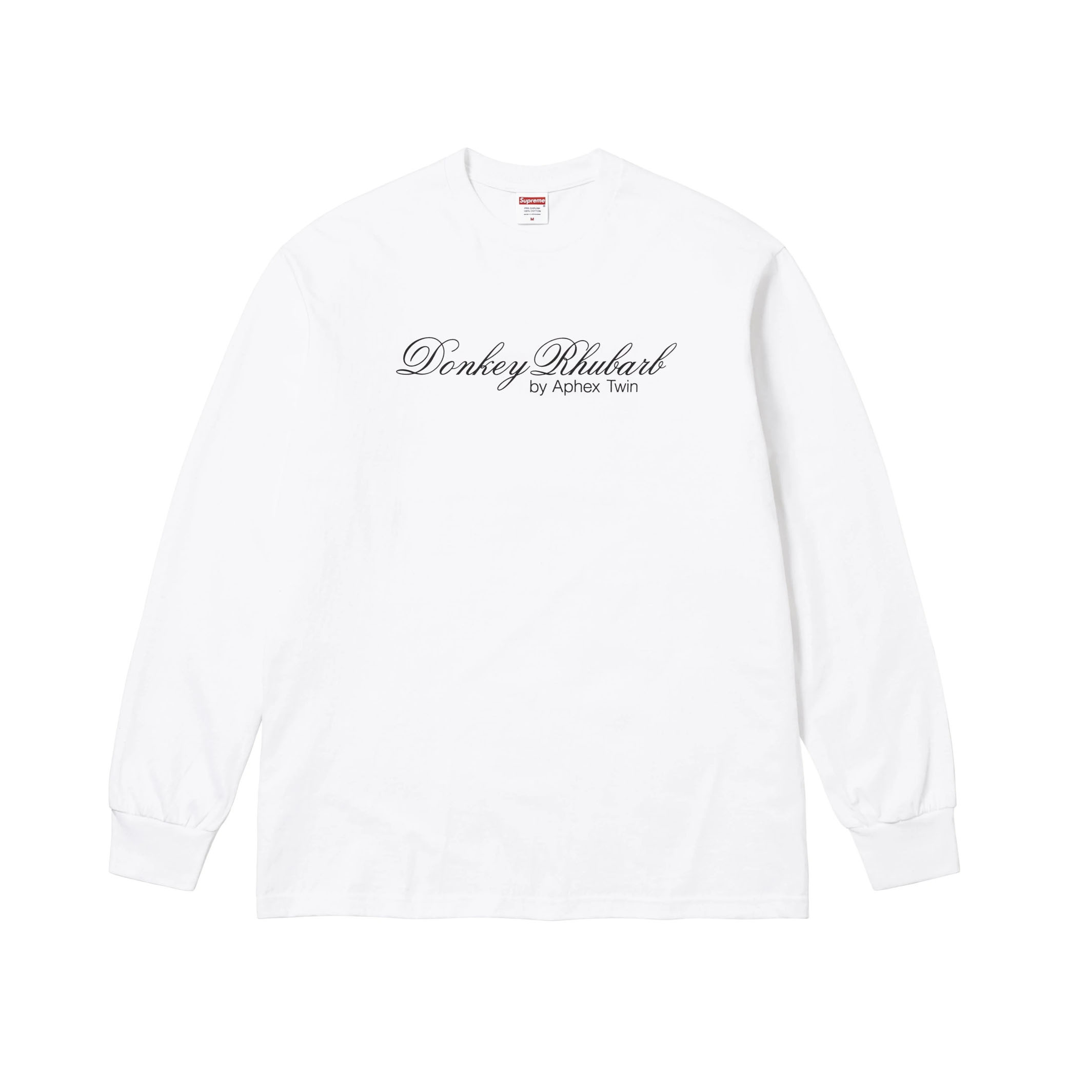 Supreme x Aphex Twin Donkey Rhubarb Long-Sleeve Tee 'White' - DopestKickz