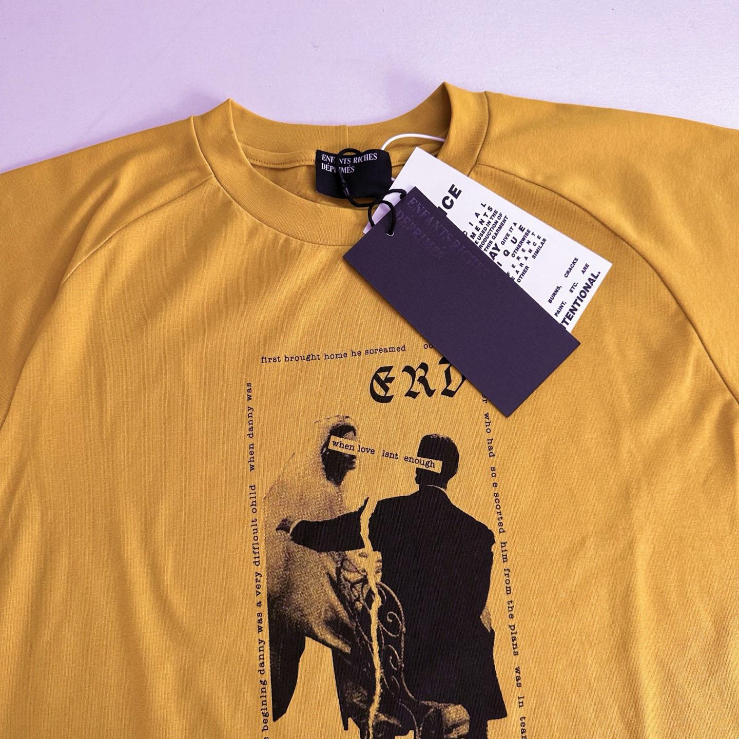 Enfants Riches Déprimés Love Isn’t Enough Mock Neck T-Shirt 'Chai Tea' - DopestKickz