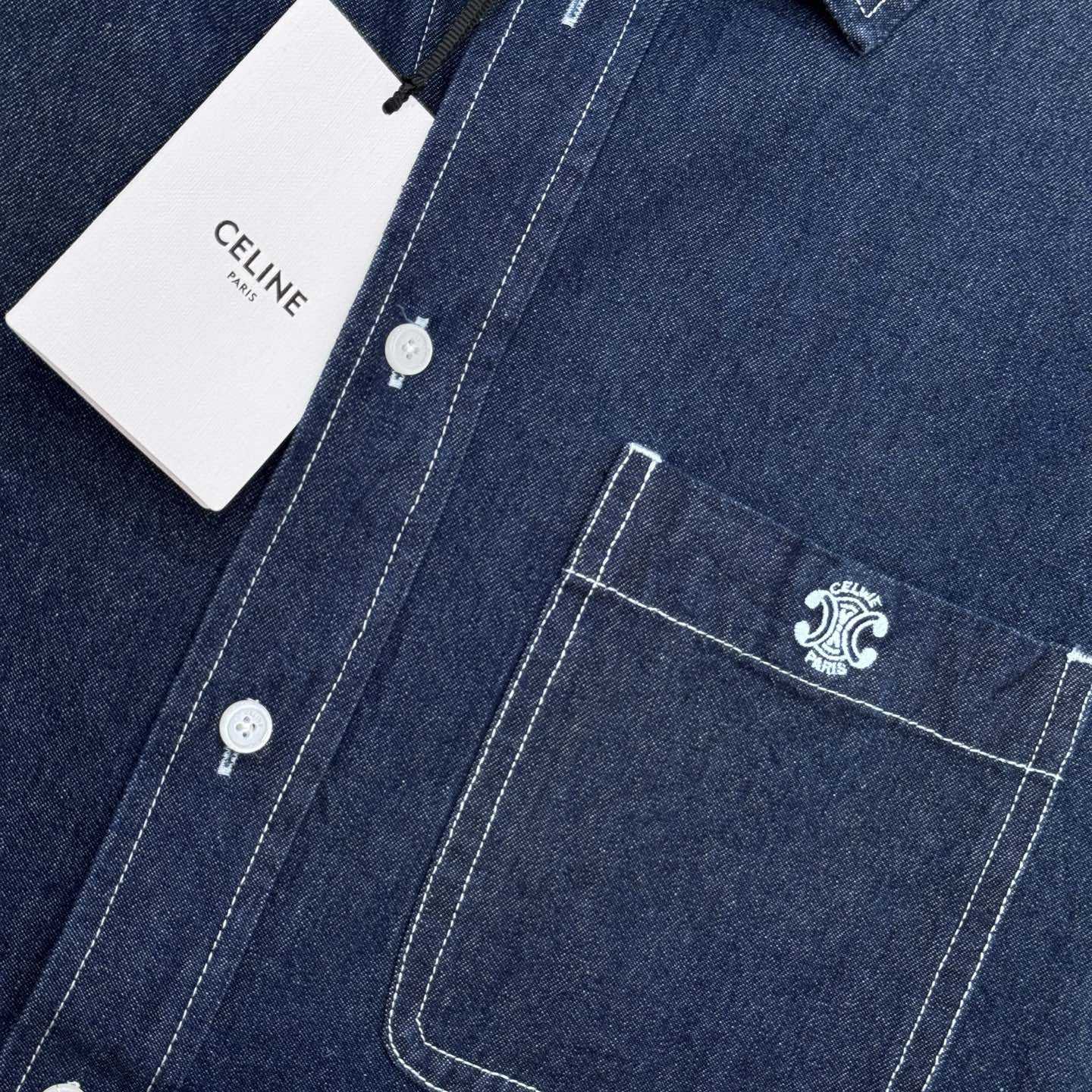 Celine Overshirt In Cotton Denim - DopestKickz