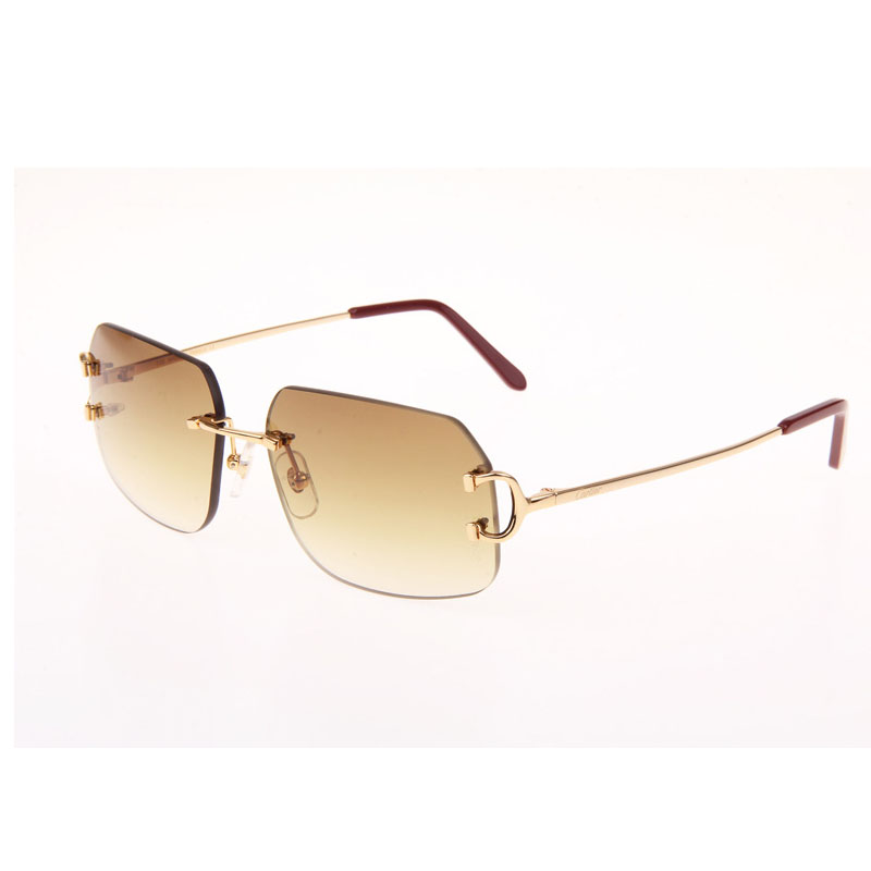 Cartier CT 4193833 Sunglasses In Gold Gradient Brown - DopestKickz