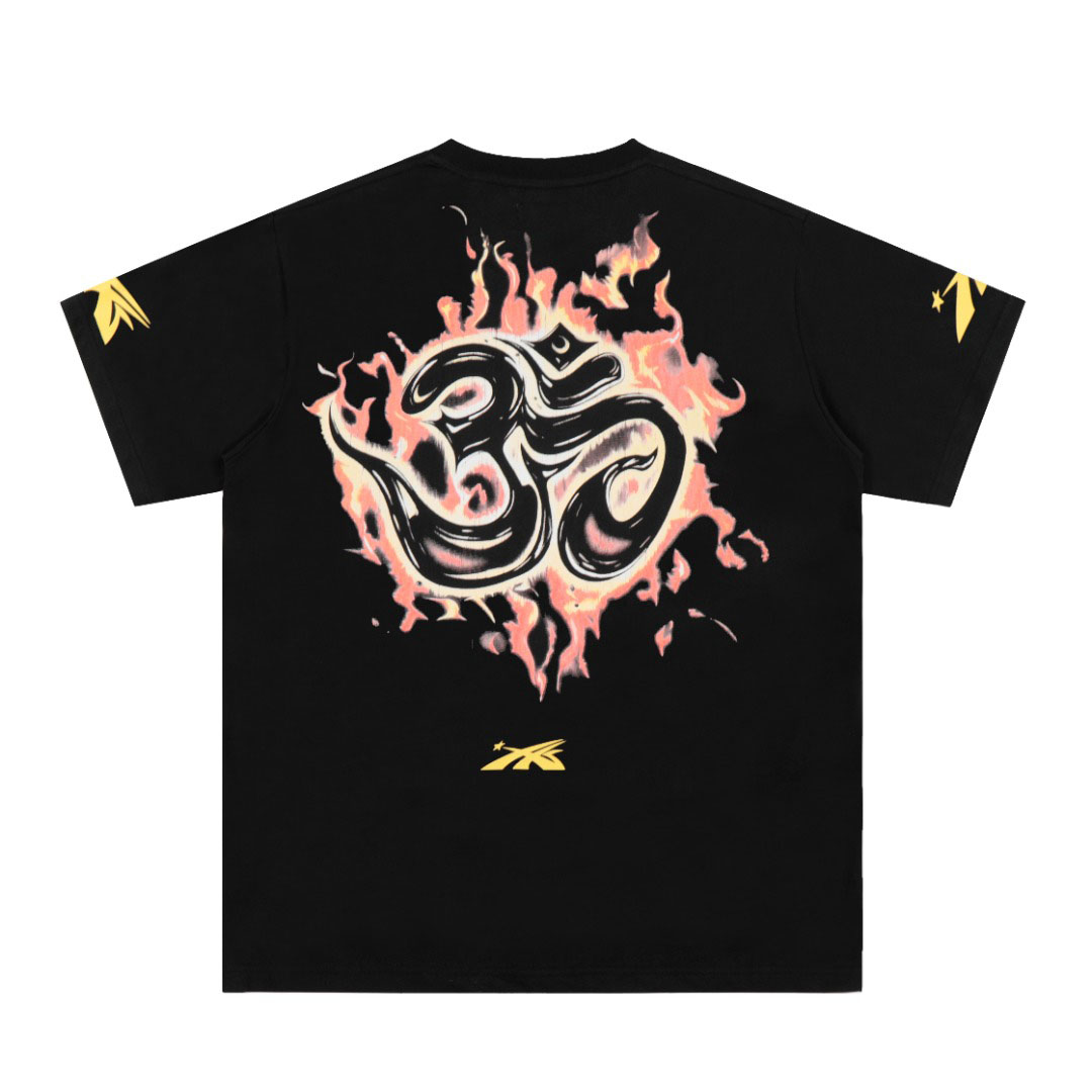 Hellstar Inner Peace Fire Tee 'Black' - DopestKickz