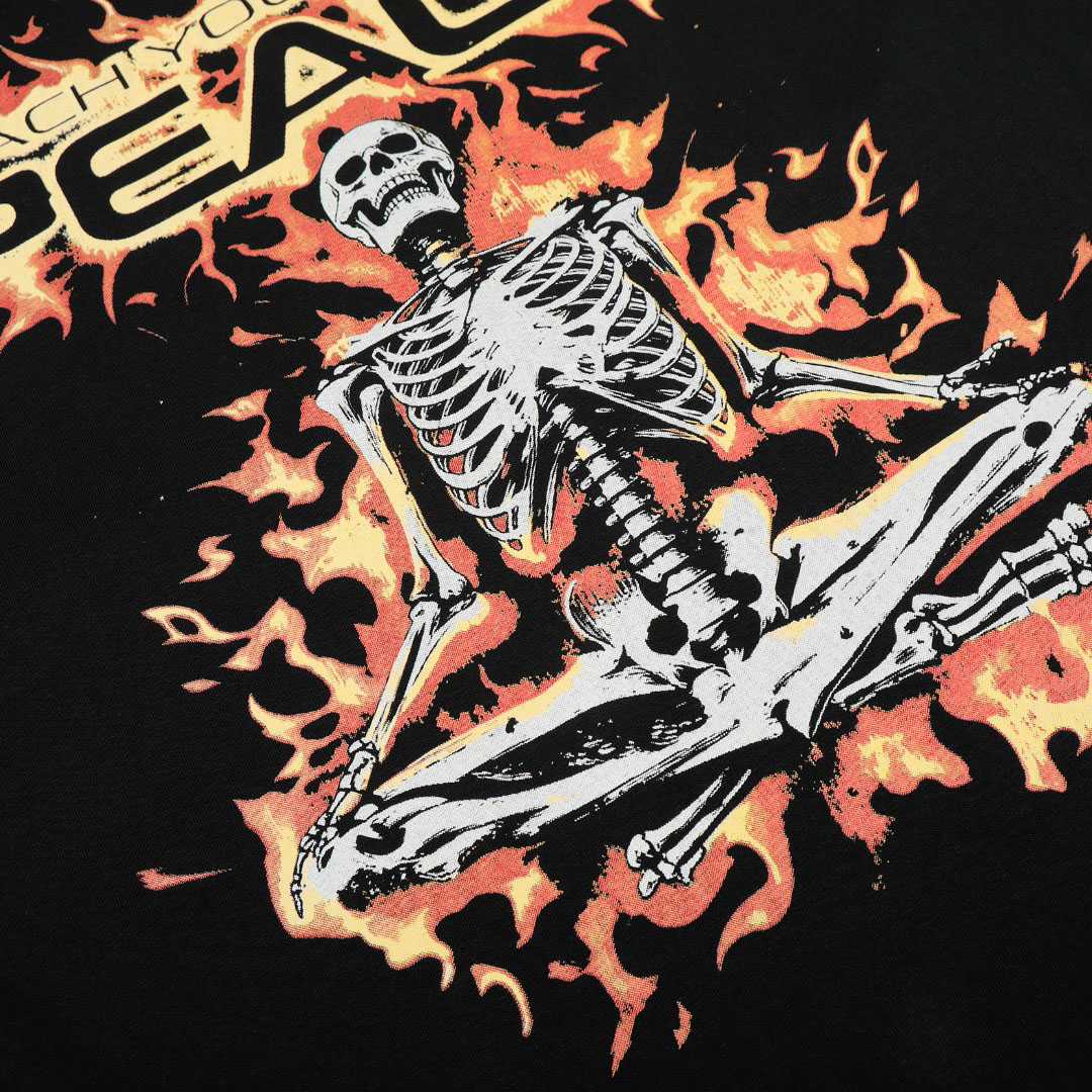 Hellstar Inner Peace Fire Tee 'Black' - DopestKickz