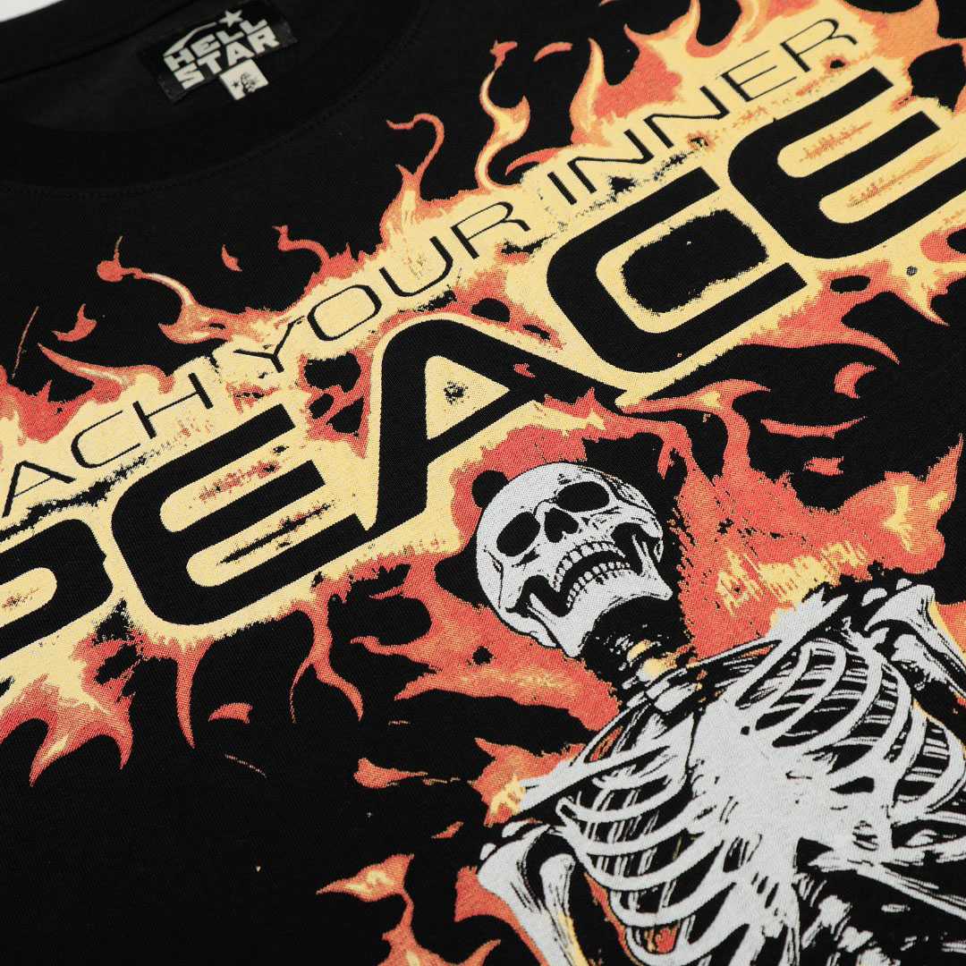 Hellstar Inner Peace Fire Tee 'Black' - DopestKickz