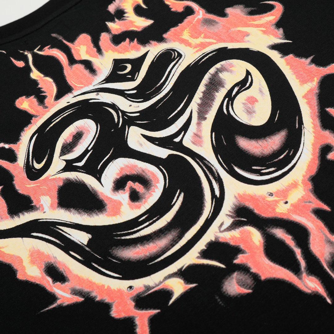 Hellstar Inner Peace Fire Tee 'Black' - DopestKickz