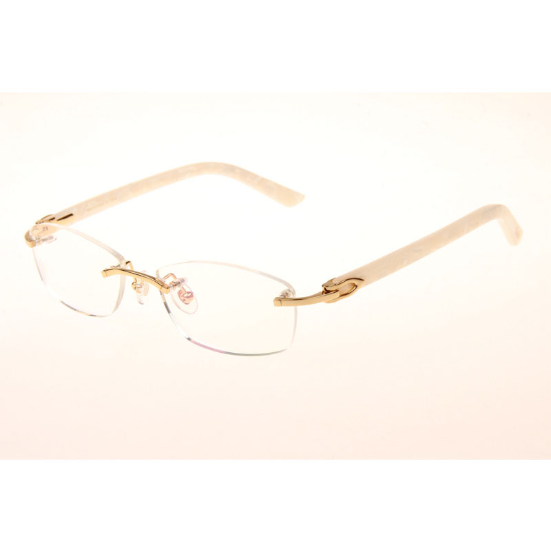 Cartier CT 5952143 Eyeglasses In Gold White - DopestKickz