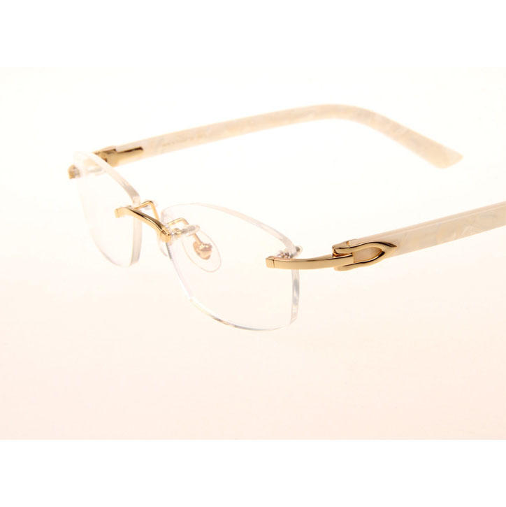 Cartier CT 5952143 Eyeglasses In Gold White - DopestKickz