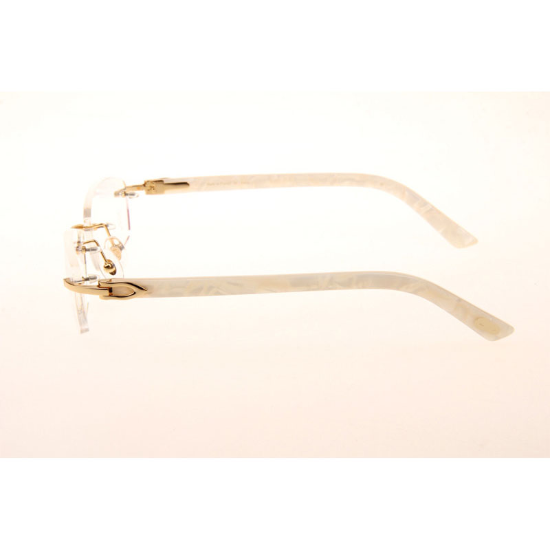 Cartier CT 5952143 Eyeglasses In Gold White - DopestKickz