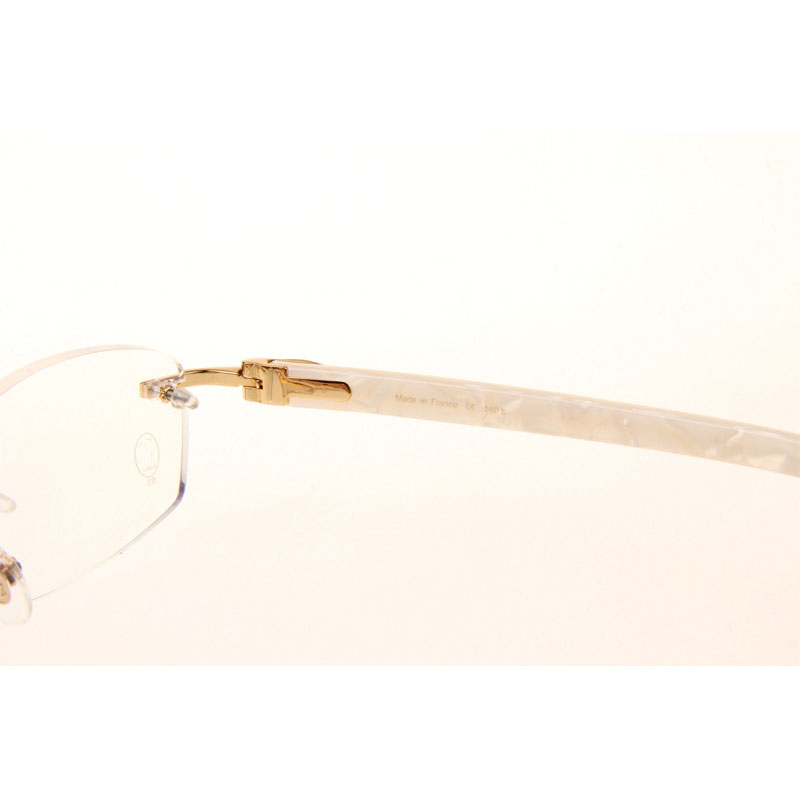 Cartier CT 5952143 Eyeglasses In Gold White - DopestKickz