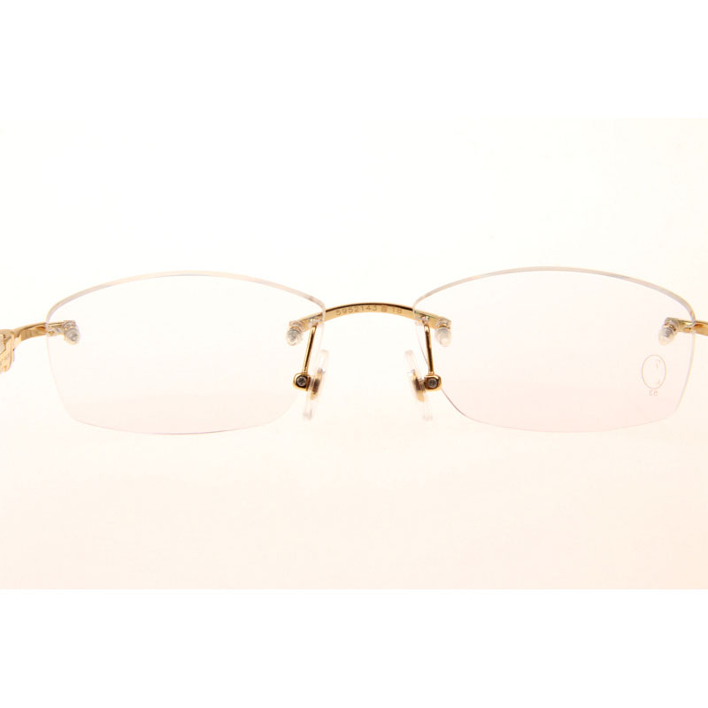 Cartier CT 5952143 Eyeglasses In Gold White - DopestKickz