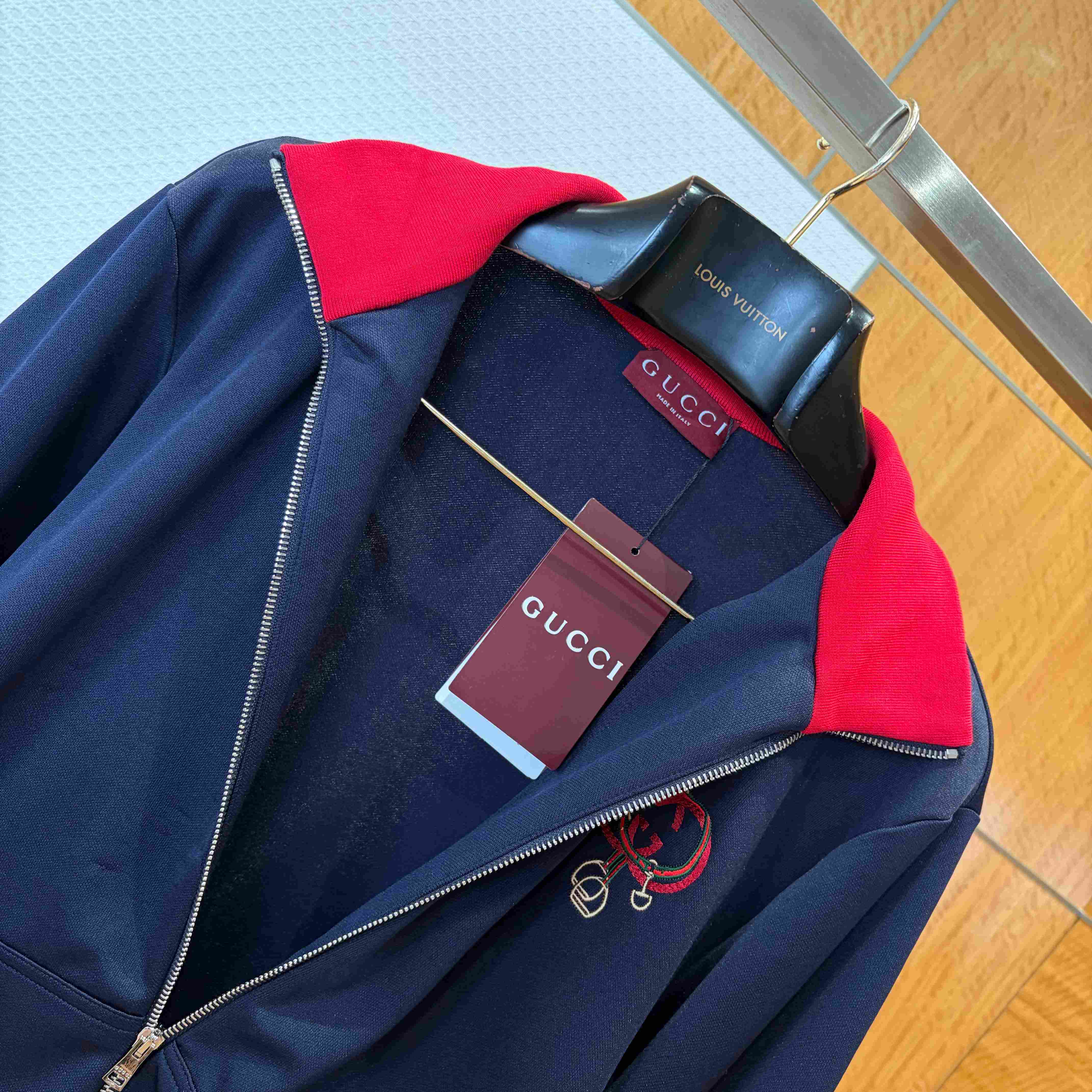 Gucci Technical Jersey Zip Jacket With Embroidery - DopestKickz