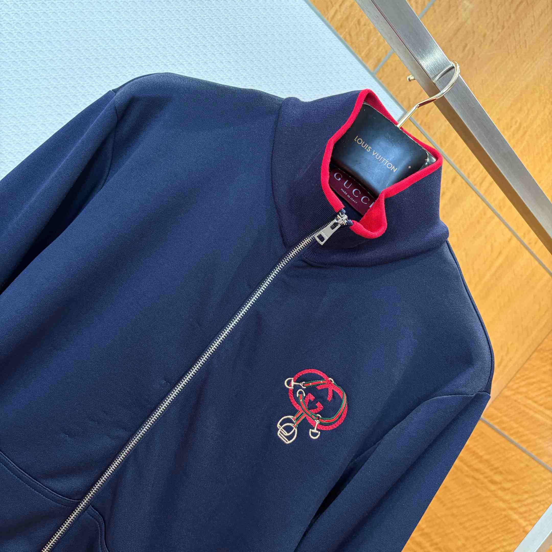 Gucci Technical Jersey Zip Jacket With Embroidery - DopestKickz