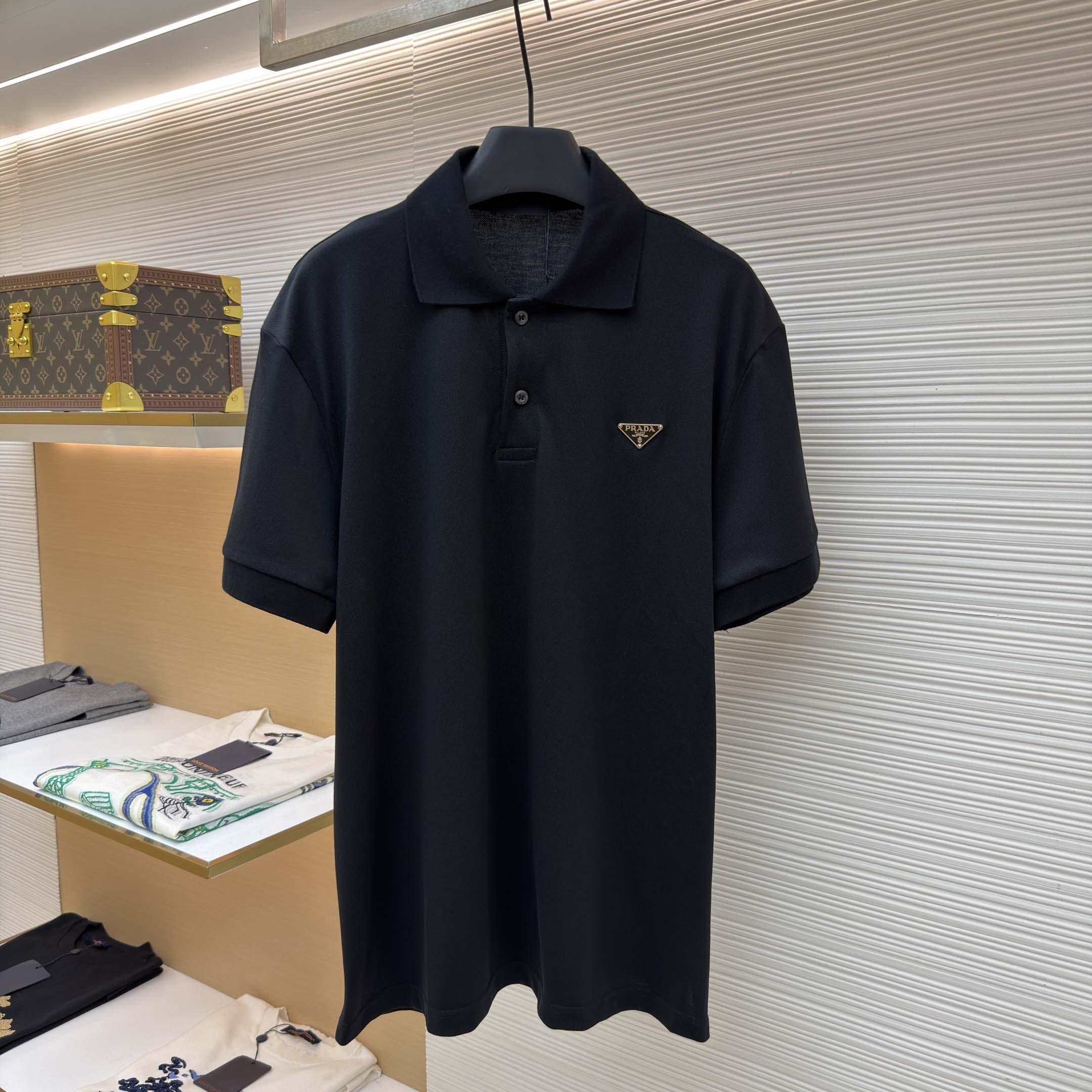 Prada Piqué Polo Shirt - DopestKickz