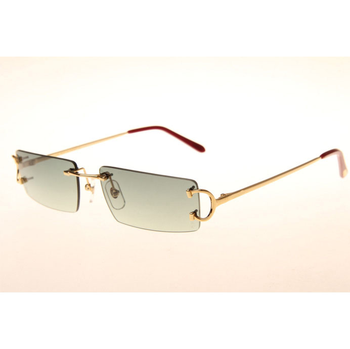 Cartier CT 4193830 Sunglasses In Gold Gradient Green - DopestKickz