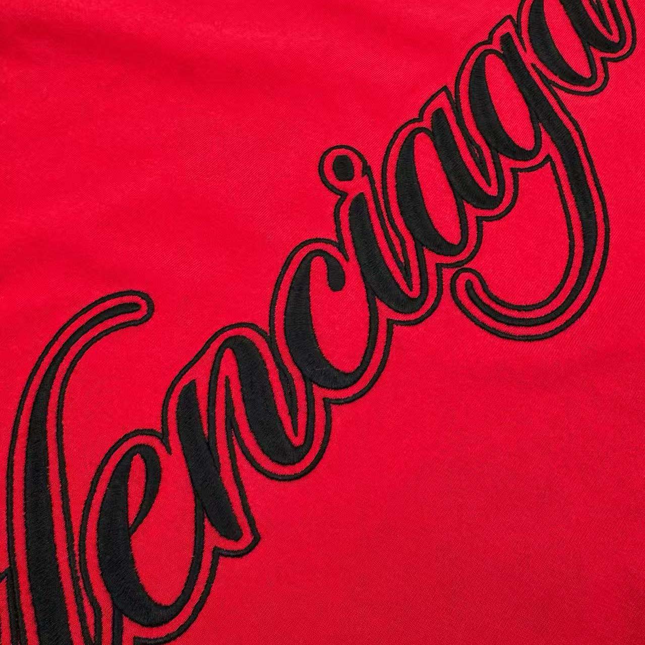 Balenciaga Cursive T-shirt Medium Fit in Red/black - DopestKickz