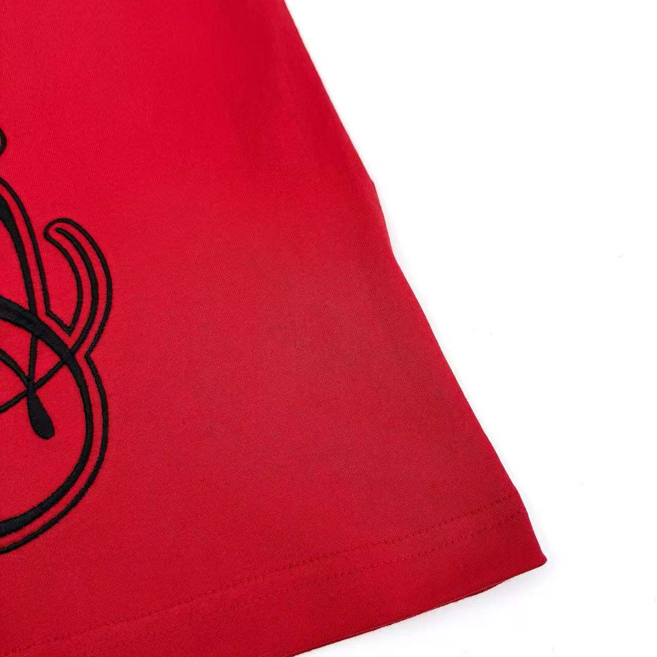 Balenciaga Cursive T-shirt Medium Fit in Red/black - DopestKickz