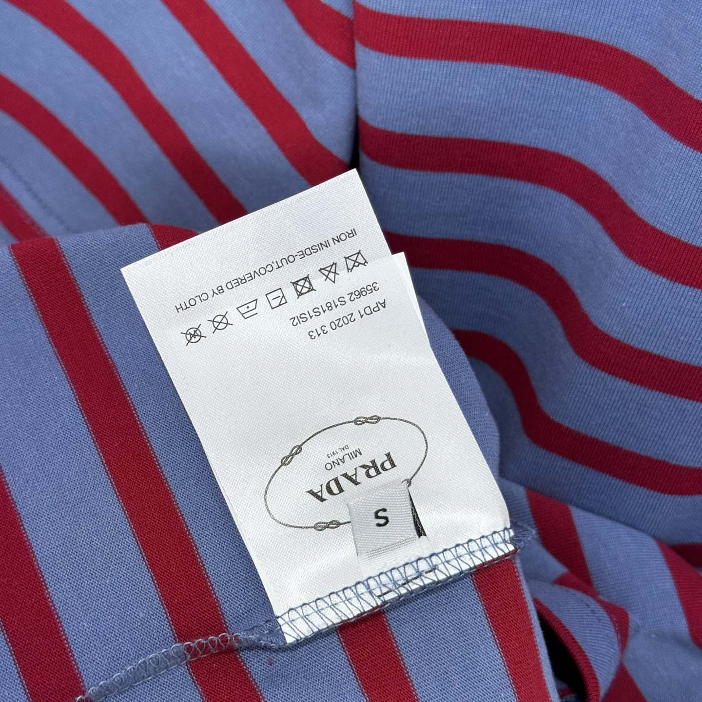 Prada Oversized Striped Jersey T-shirt - DopestKickz